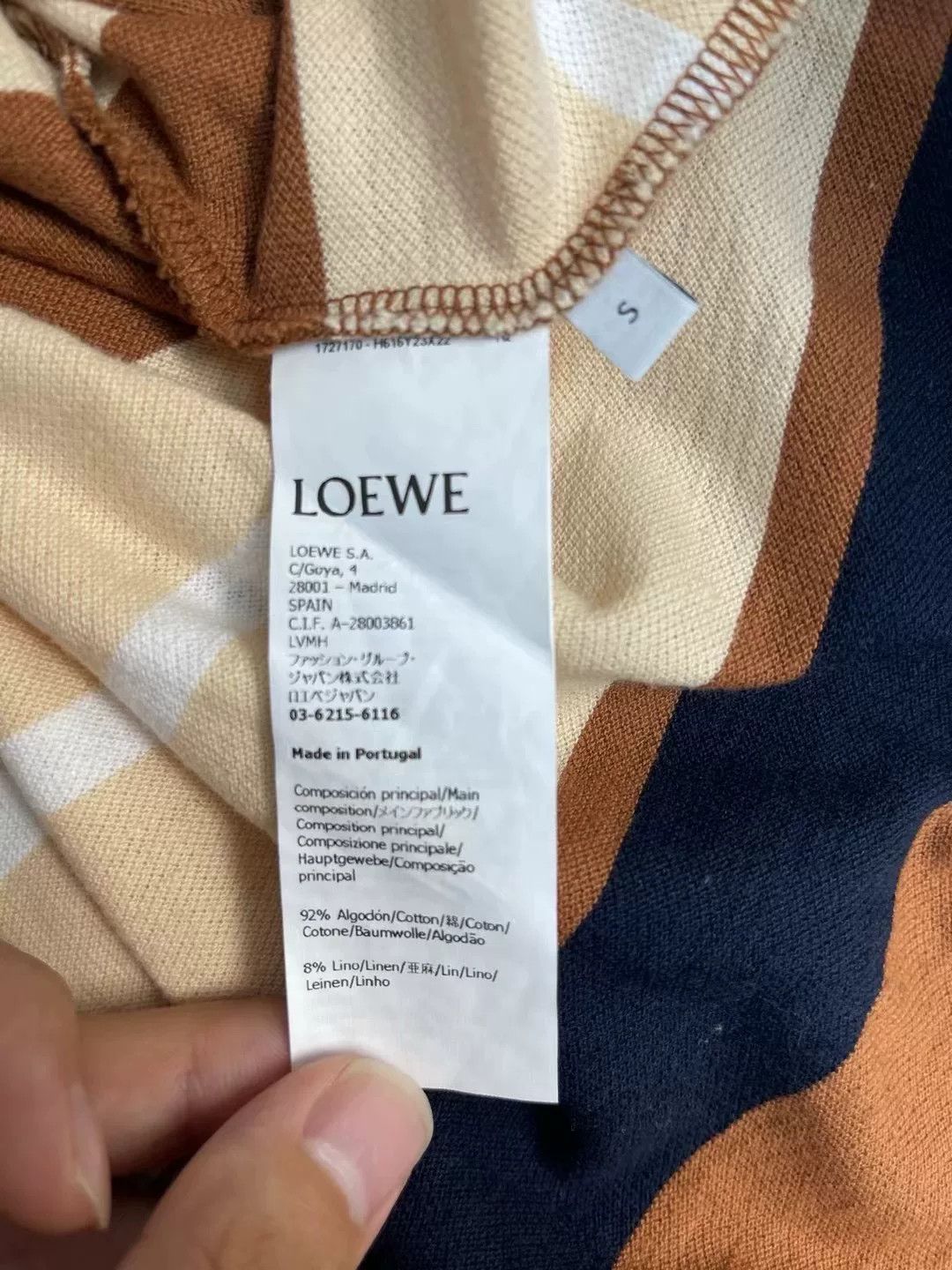 Loewe Loewe Striped Cotton Linen Polo S Size US S / EU 44-46 / 1 - 5 Thumbnail