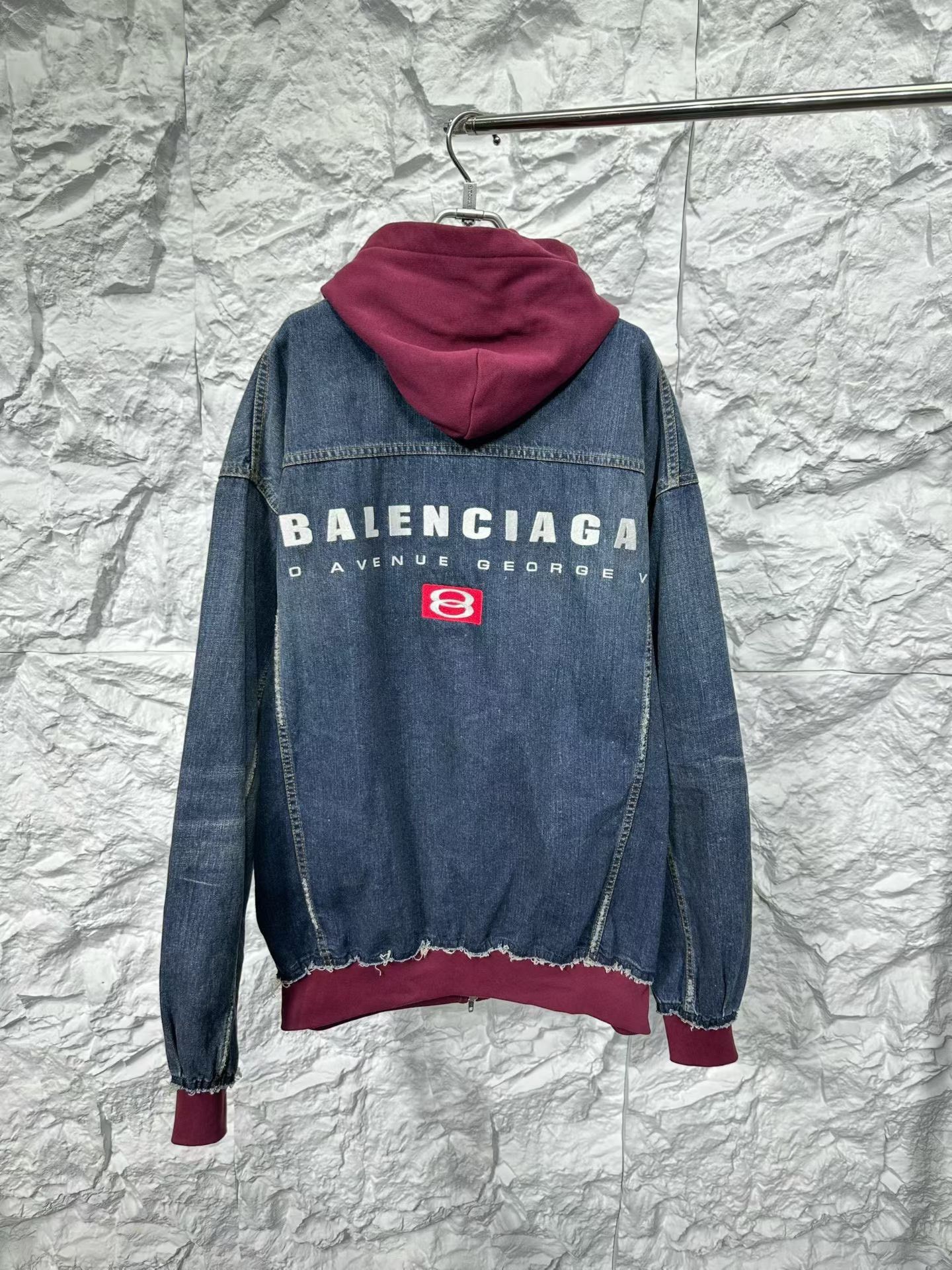 Balenciaga Balenciaga Hooded Denim Jacket Size 1 Size US S / EU 44-46 / 1 - 3 Thumbnail