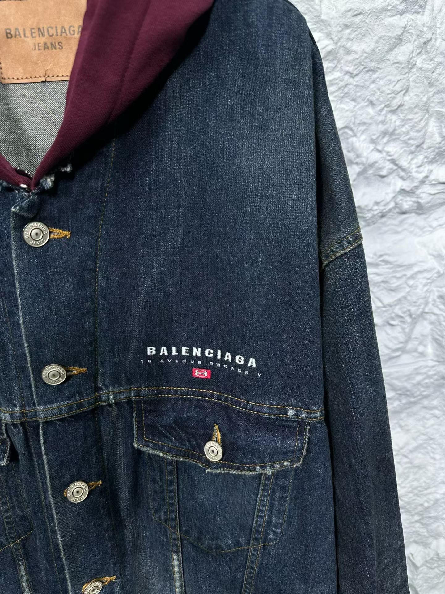 Balenciaga Balenciaga Hooded Denim Jacket Size 1 Size US S / EU 44-46 / 1 - 5 Thumbnail