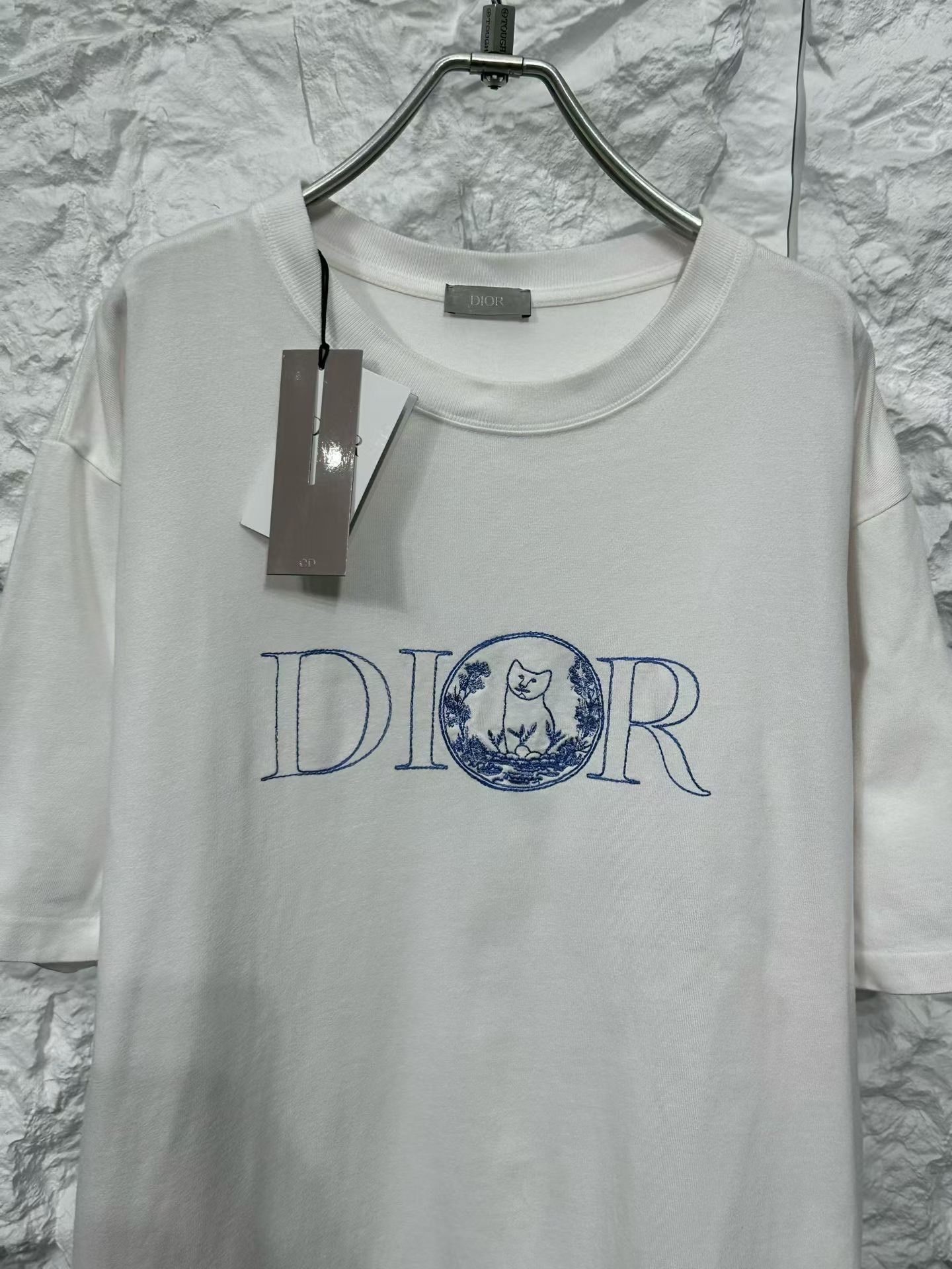 Dior Dior Embroidered Cat Logo T-Shirt XXL Size US XXL / EU 58 / 5 - 4 Thumbnail