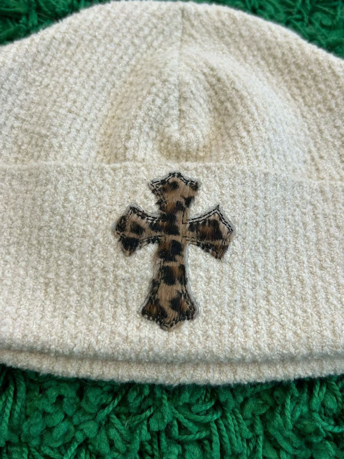 Chrome Hearts Chrome Hearts Leopard Pony Hair Cross Beanie ONE SIZE Size ONE SIZE - 4 Thumbnail