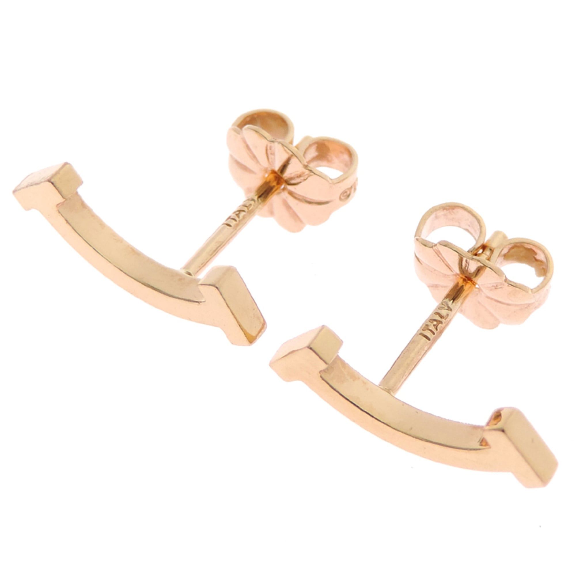 Tiffany & Co. Tiffany & Co. T Smile Mini Earrings for Women and Men 60150754 750 Pink Gold Size ONE SIZE - 2 Thumbnail