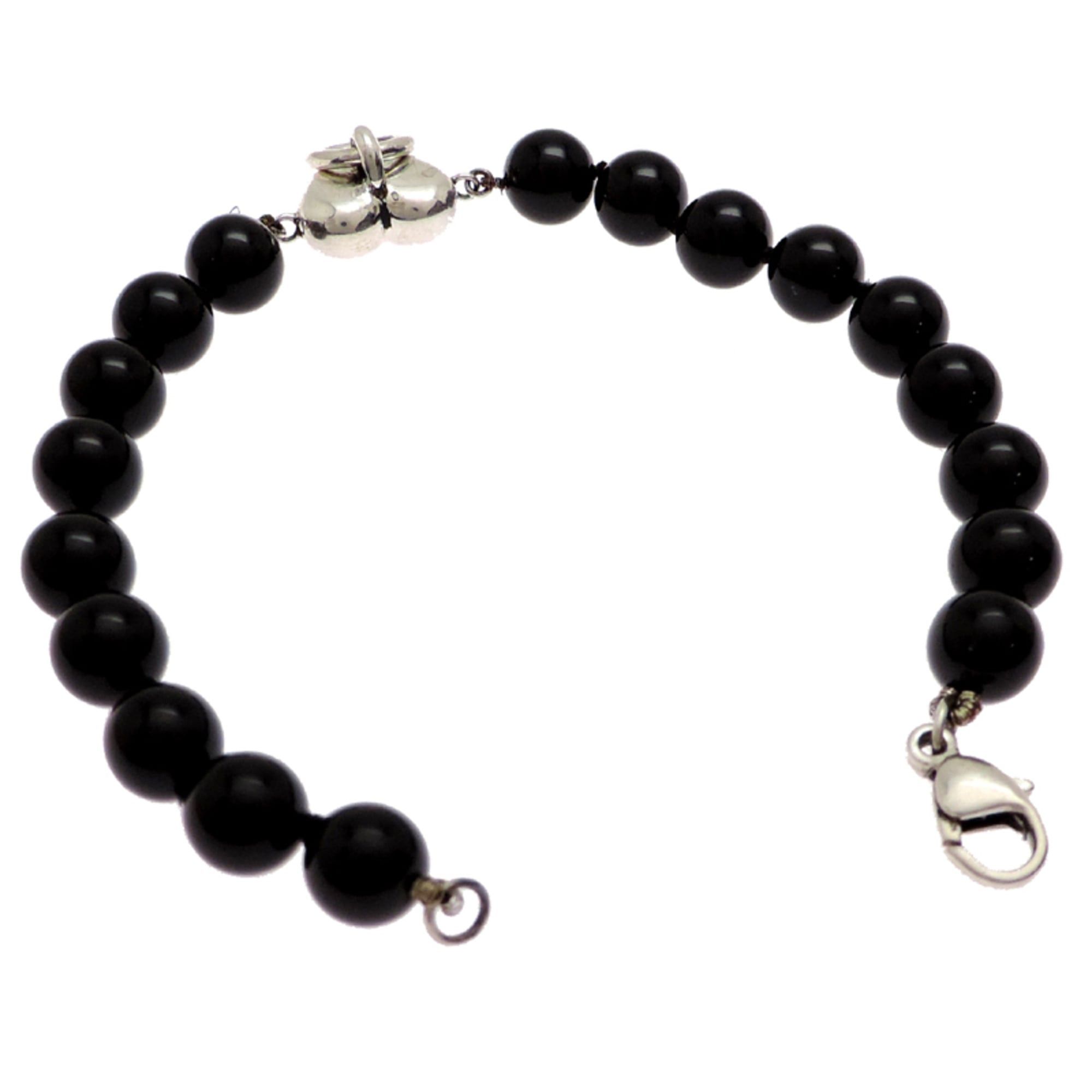 Tiffany & Co. Tiffany Heart Knock Onyx Bracelet for Women, Sterling Silver 925, Black Size ONE SIZE - 4 Thumbnail