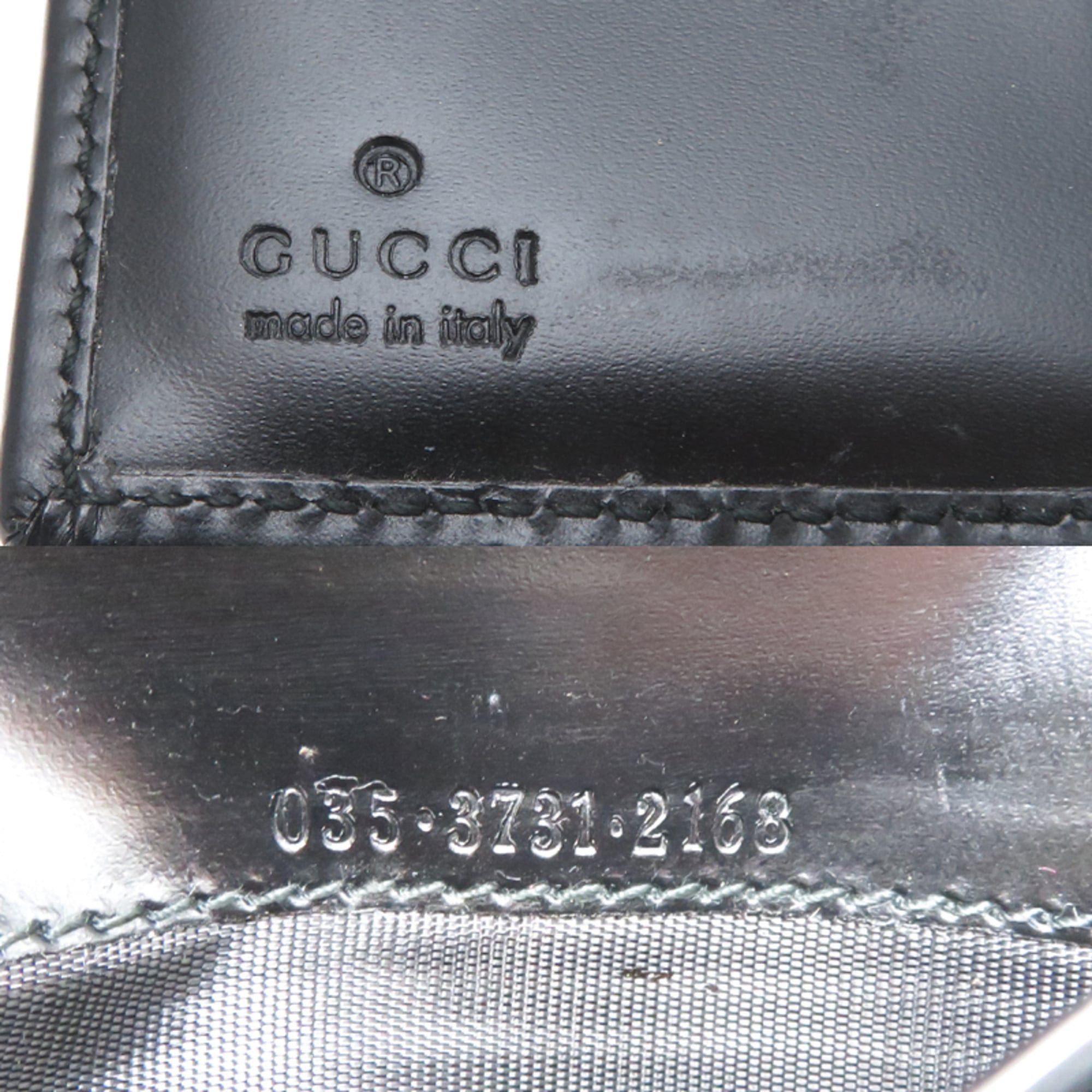 Gucci Gucci Compact Wallet, Women's Bi-fold 035-3731, Leather, Black Size ONE SIZE - 8 Thumbnail
