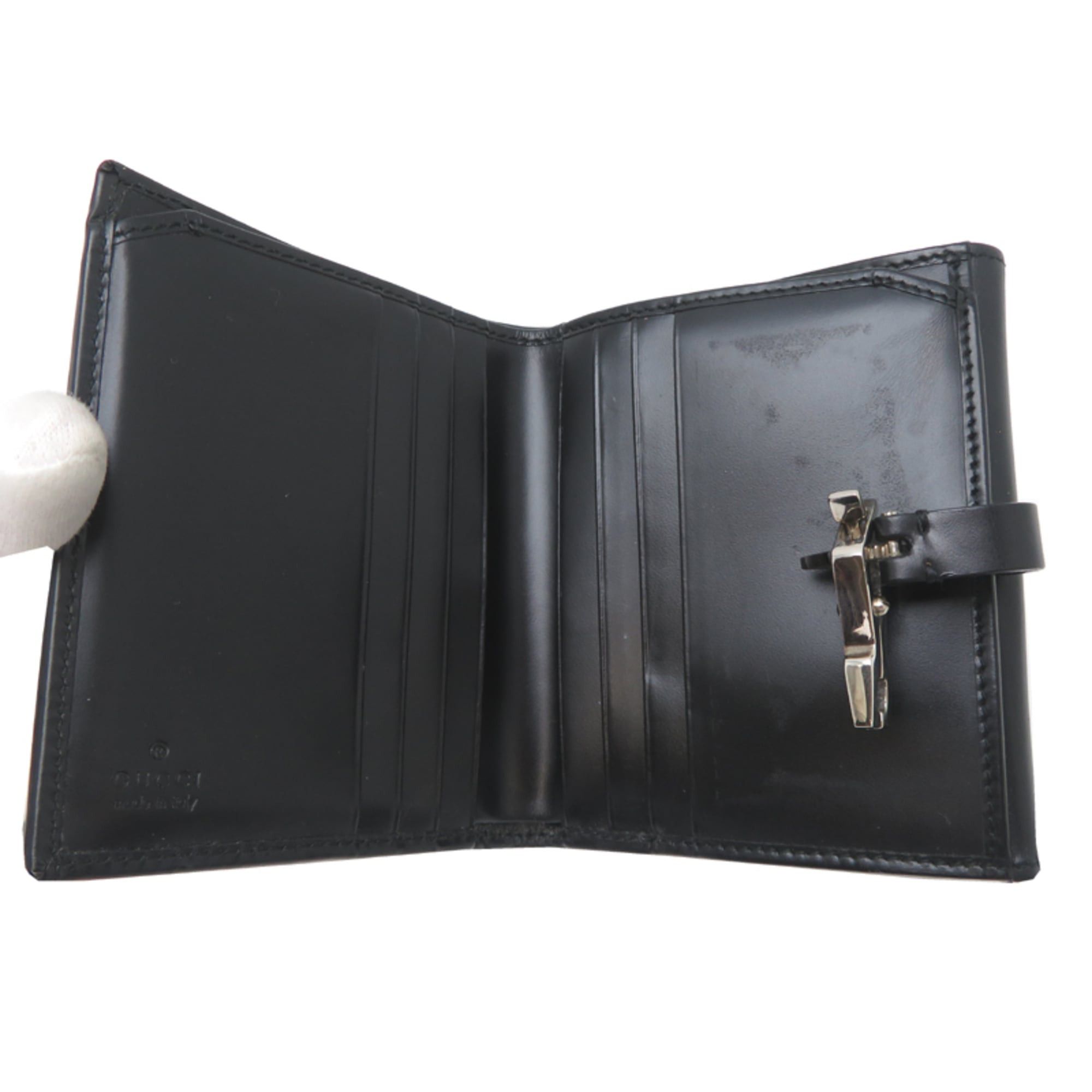 Gucci Gucci Compact Wallet, Women's Bi-fold 035-3731, Leather, Black Size ONE SIZE - 5 Thumbnail