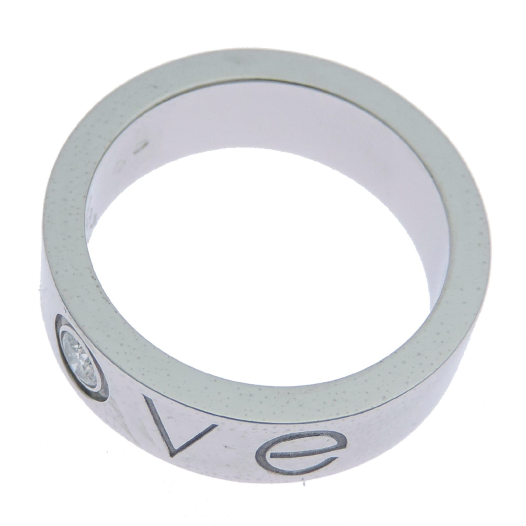 Cartier Cartier Love 1P Diamond Ring, Size 49, 2006 Christmas Limited Edition, Women's/Men's B4072300, 750 White Gold Size ONE SIZE - 2 Thumbnail