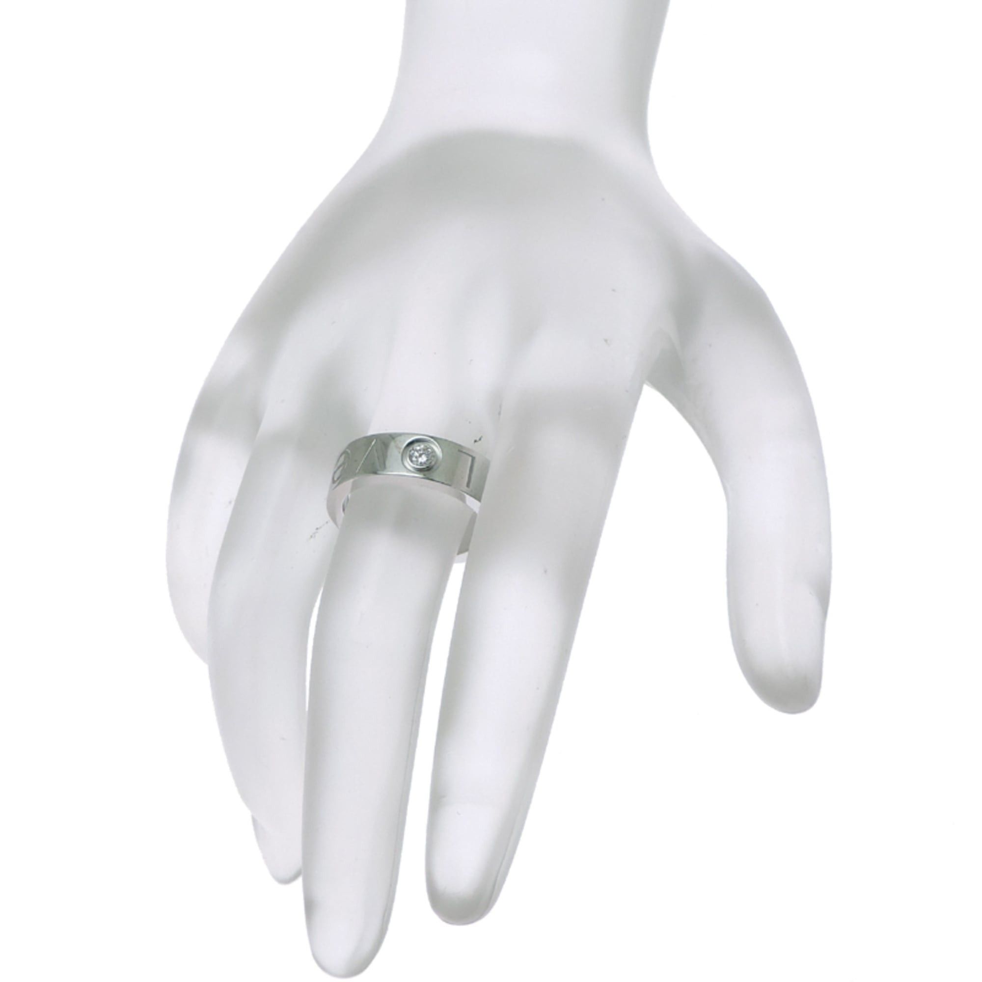 Cartier Cartier Love 1P Diamond Ring, Size 49, 2006 Christmas Limited Edition, Women's/Men's B4072300, 750 White Gold Size ONE SIZE - 7 Thumbnail