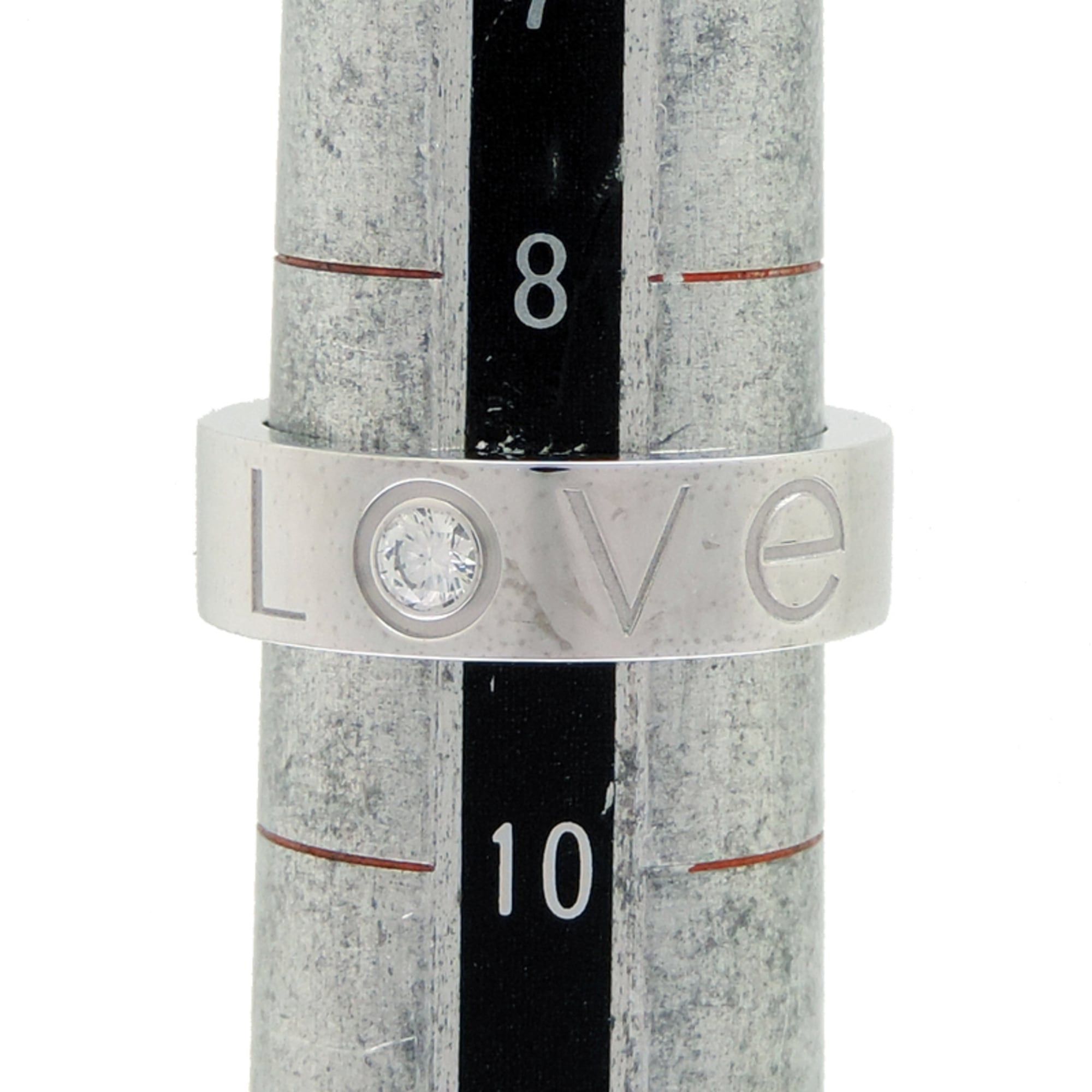 Cartier Cartier Love 1P Diamond Ring, Size 49, 2006 Christmas Limited Edition, Women's/Men's B4072300, 750 White Gold Size ONE SIZE - 6 Thumbnail