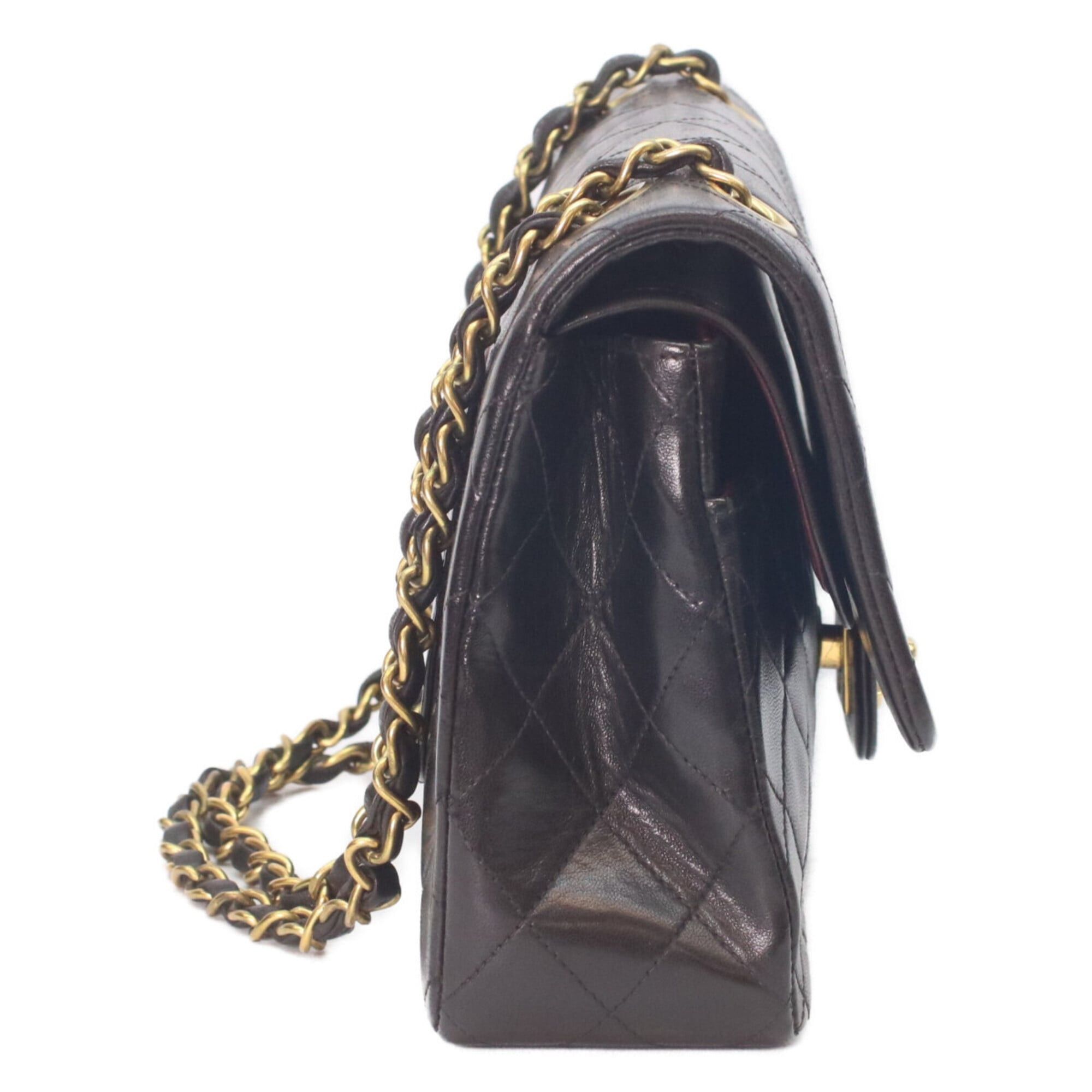 Chanel CHANEL A01112 Black Lambskin Gold Hardware Matelassé 25 Shoulder Bag for Women Size ONE SIZE - 4 Thumbnail