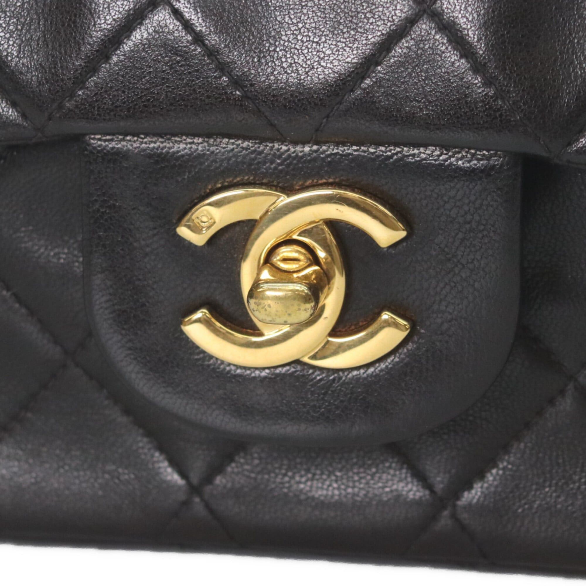 Chanel CHANEL A01112 Black Lambskin Gold Hardware Matelassé 25 Shoulder Bag for Women Size ONE SIZE - 6 Thumbnail