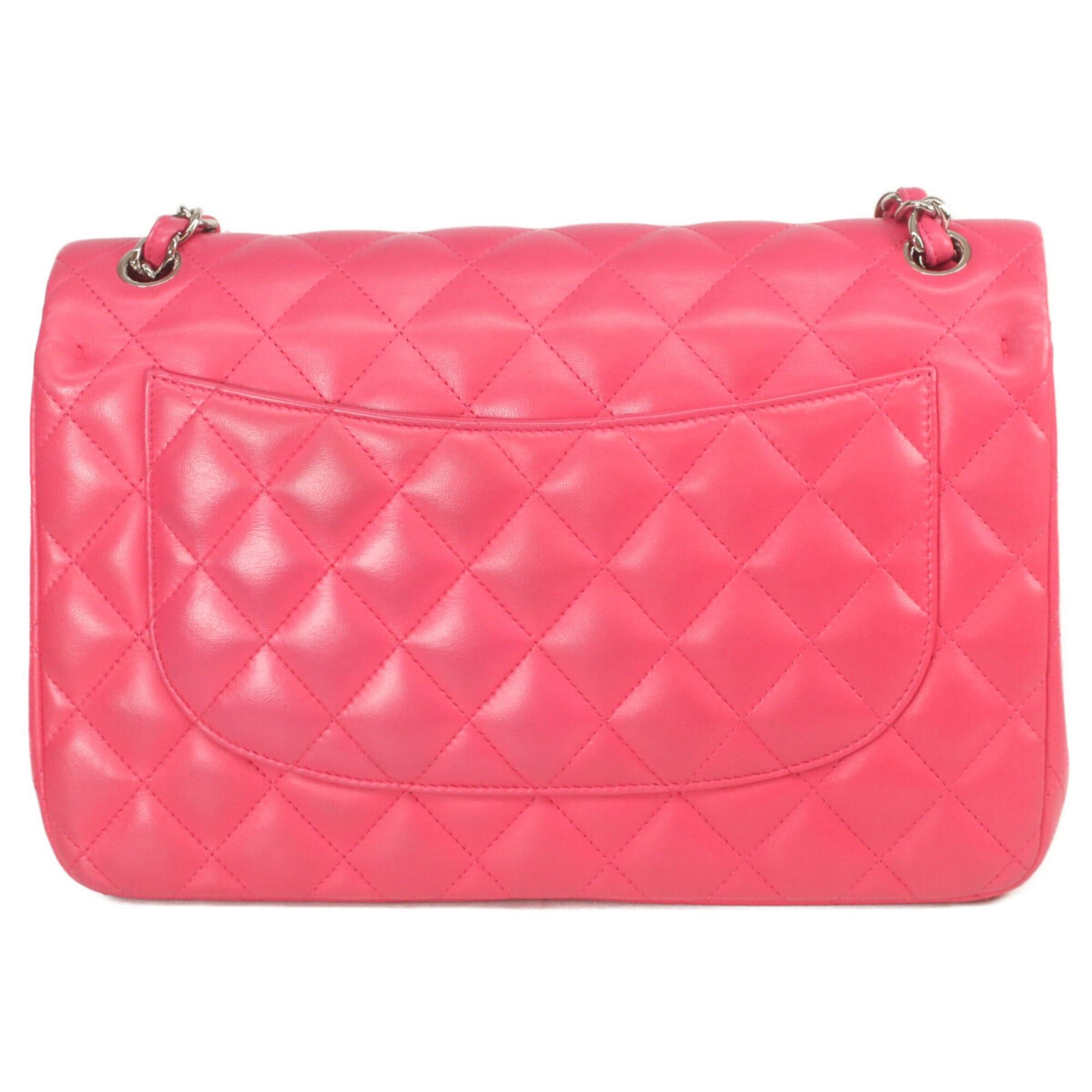Chanel CHANEL A58600 Pink Lambskin Silver Hardware Double Flap Large Matelassé 30 Shoulder Bag for Women Size ONE SIZE - 3 Thumbnail