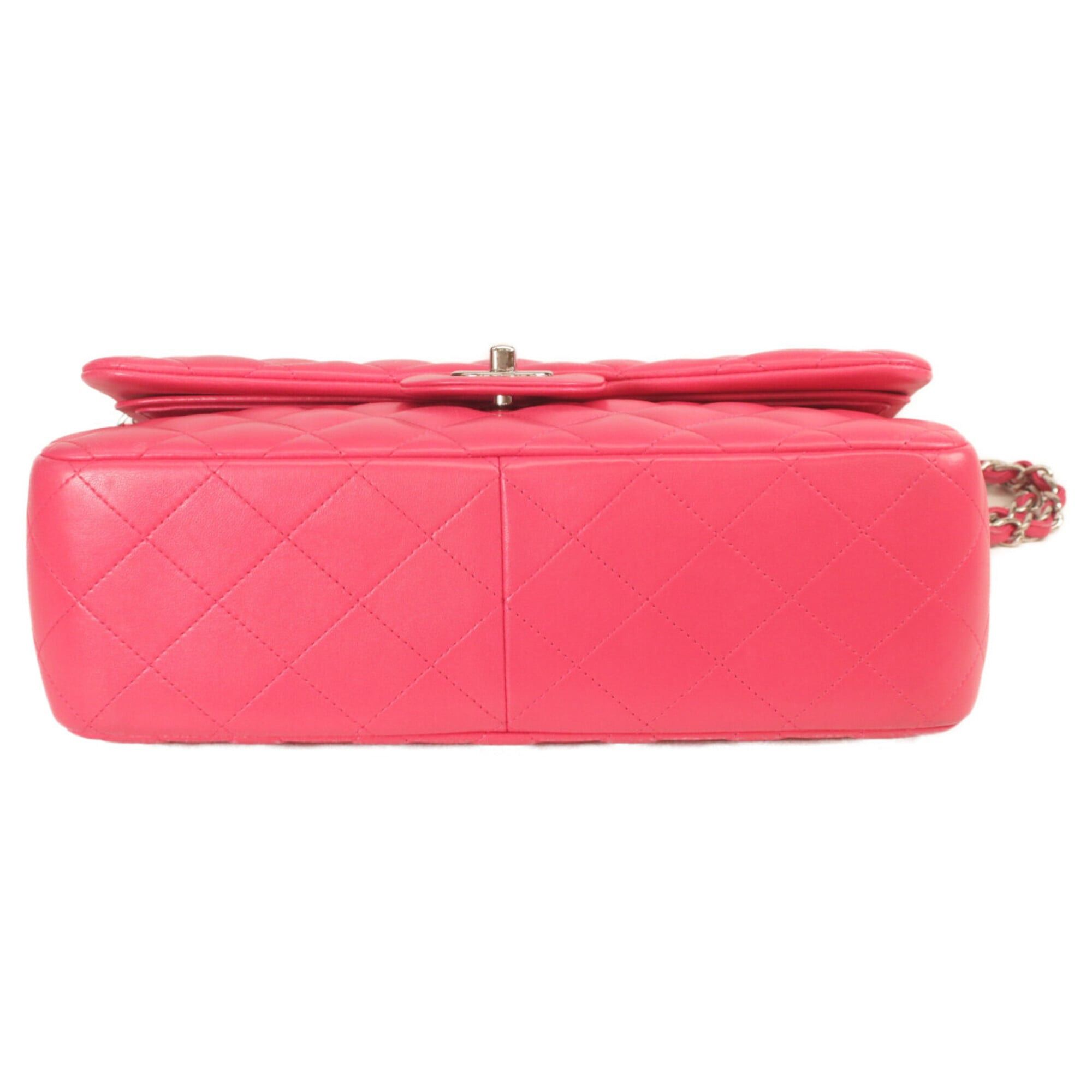 Chanel CHANEL A58600 Pink Lambskin Silver Hardware Double Flap Large Matelassé 30 Shoulder Bag for Women Size ONE SIZE - 5 Thumbnail