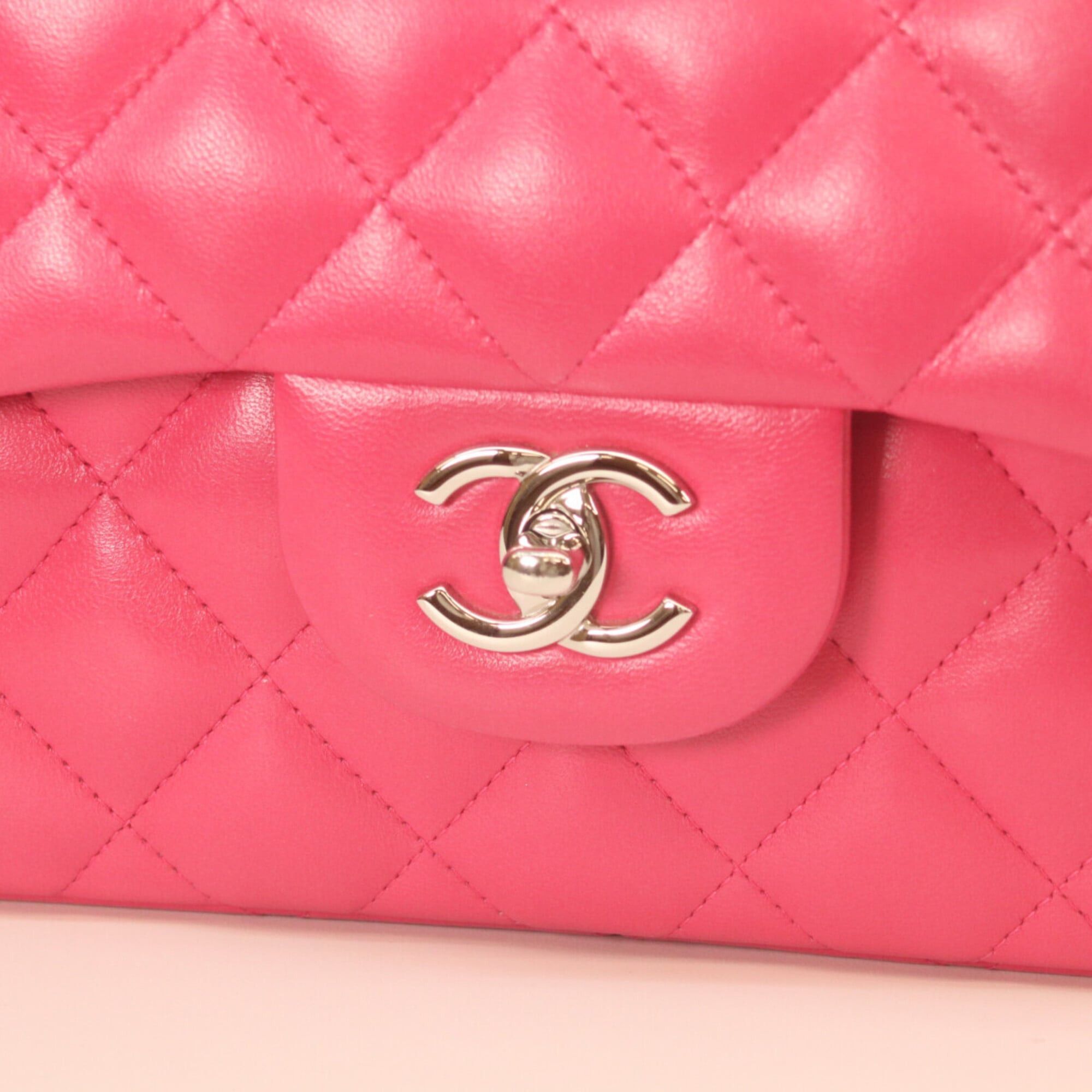 Chanel CHANEL A58600 Pink Lambskin Silver Hardware Double Flap Large Matelassé 30 Shoulder Bag for Women Size ONE SIZE - 6 Thumbnail