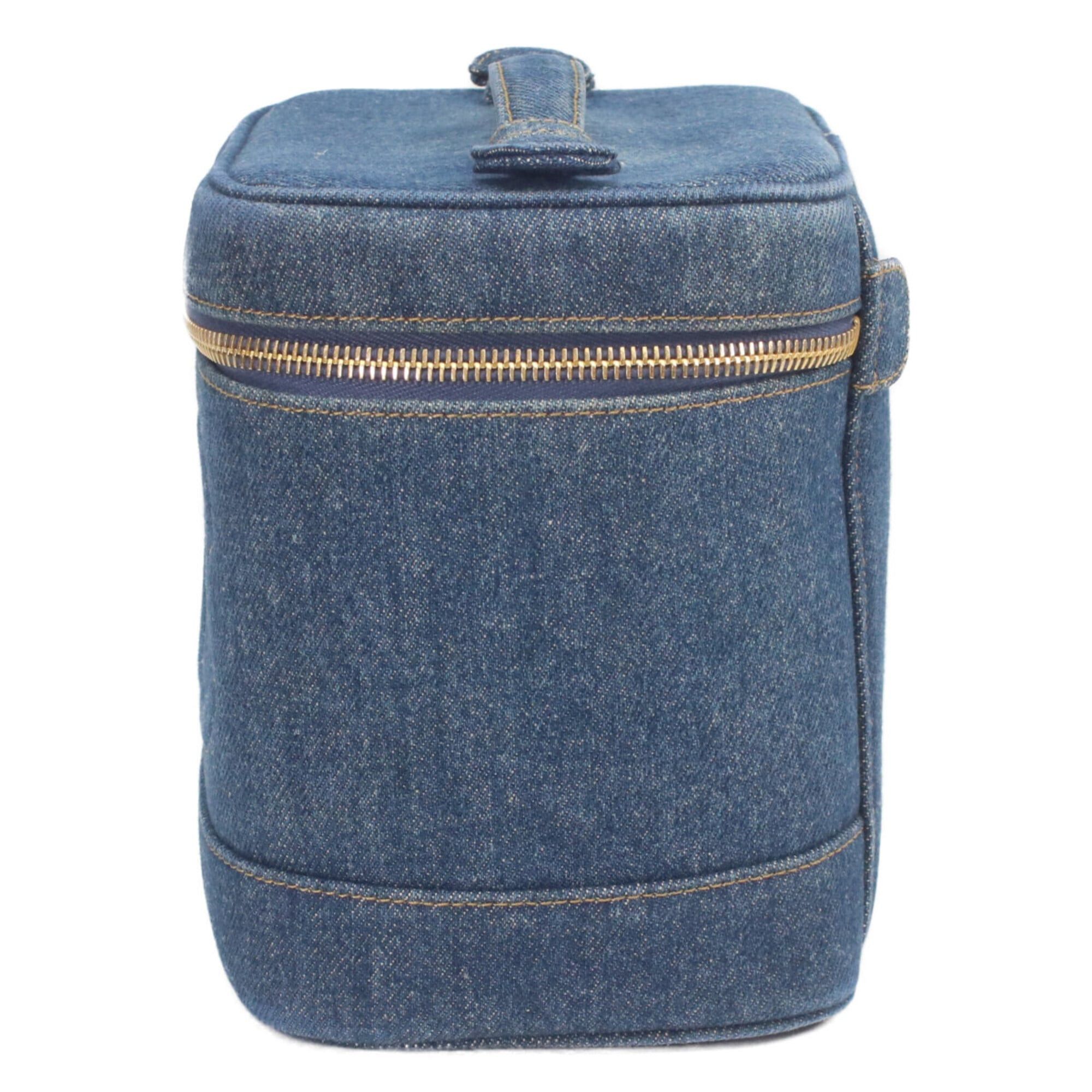 Chanel CHANEL A01998 Denim Vertical Vanity Handbag, Indigo, Gold Hardware, Women's Size ONE SIZE - 2 Thumbnail
