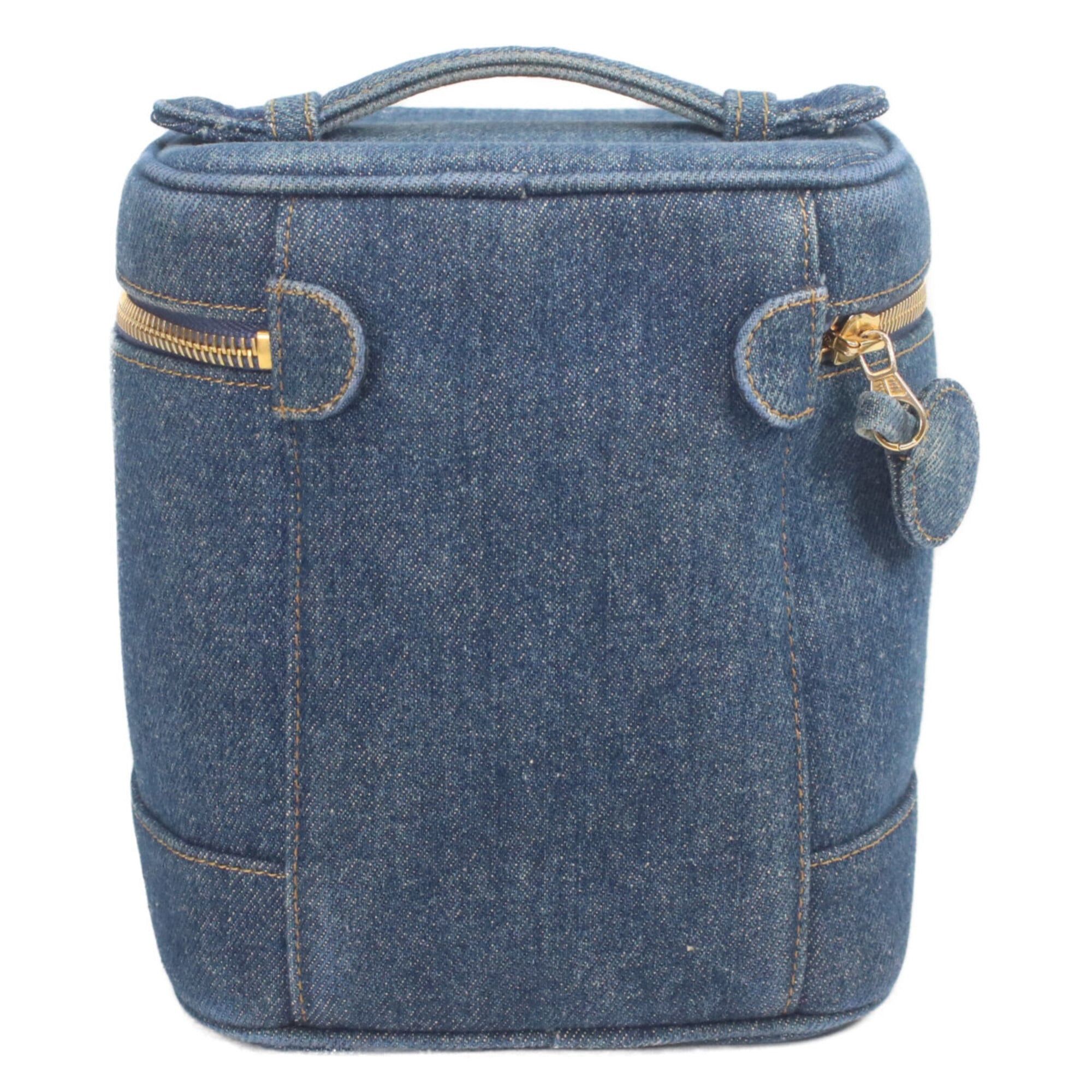 Chanel CHANEL A01998 Denim Vertical Vanity Handbag, Indigo, Gold Hardware, Women's Size ONE SIZE - 3 Thumbnail