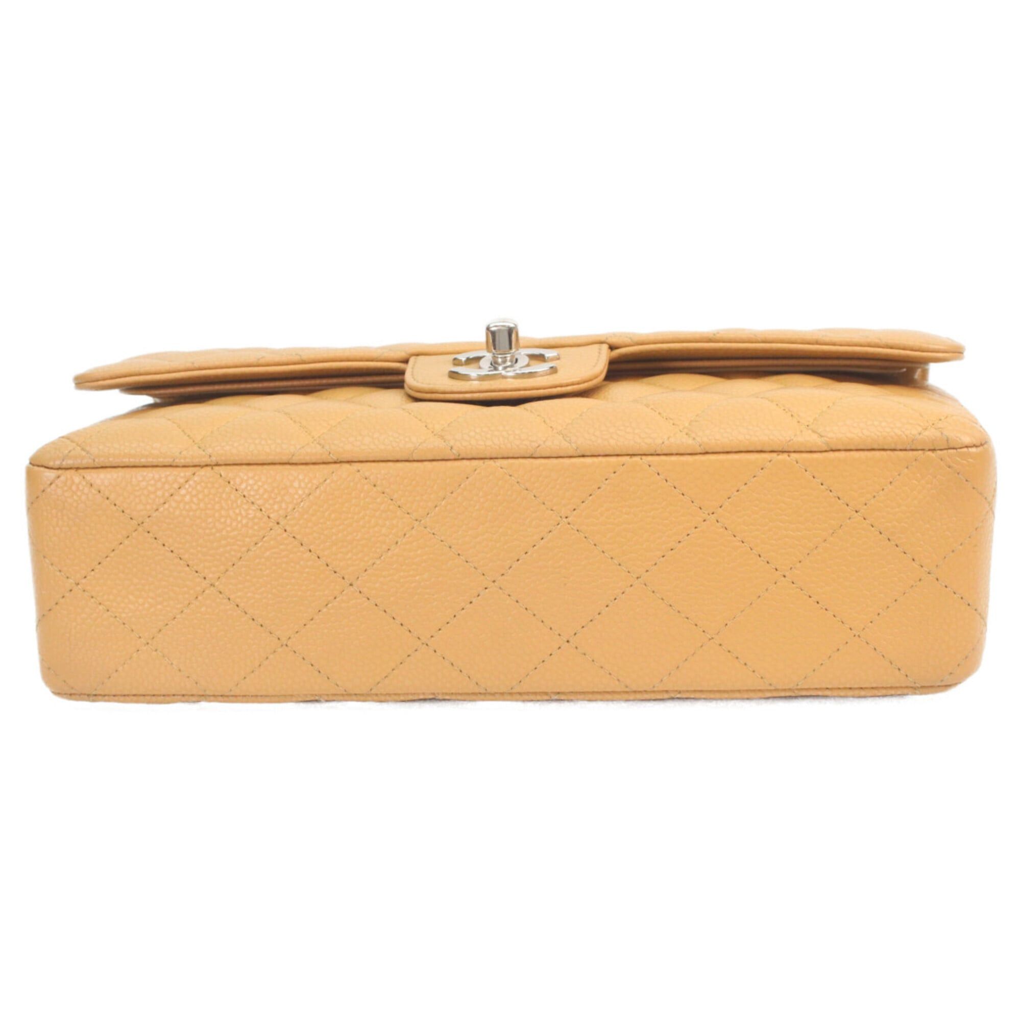 Chanel CHANEL A01112 Beige Caviar Leather Matelassé 25 Shoulder Bag with Silver Hardware (Women's) Size ONE SIZE - 5 Thumbnail