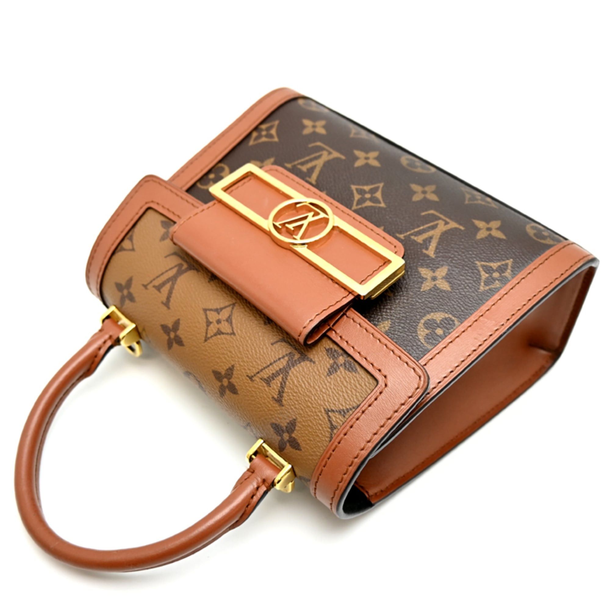 Louis Vuitton Louis Vuitton Dauphine Capital Women's Shoulder Bag M46751 (Discontinued) Monogram Reverse (Brown) Size ONE SIZE - 3 Thumbnail