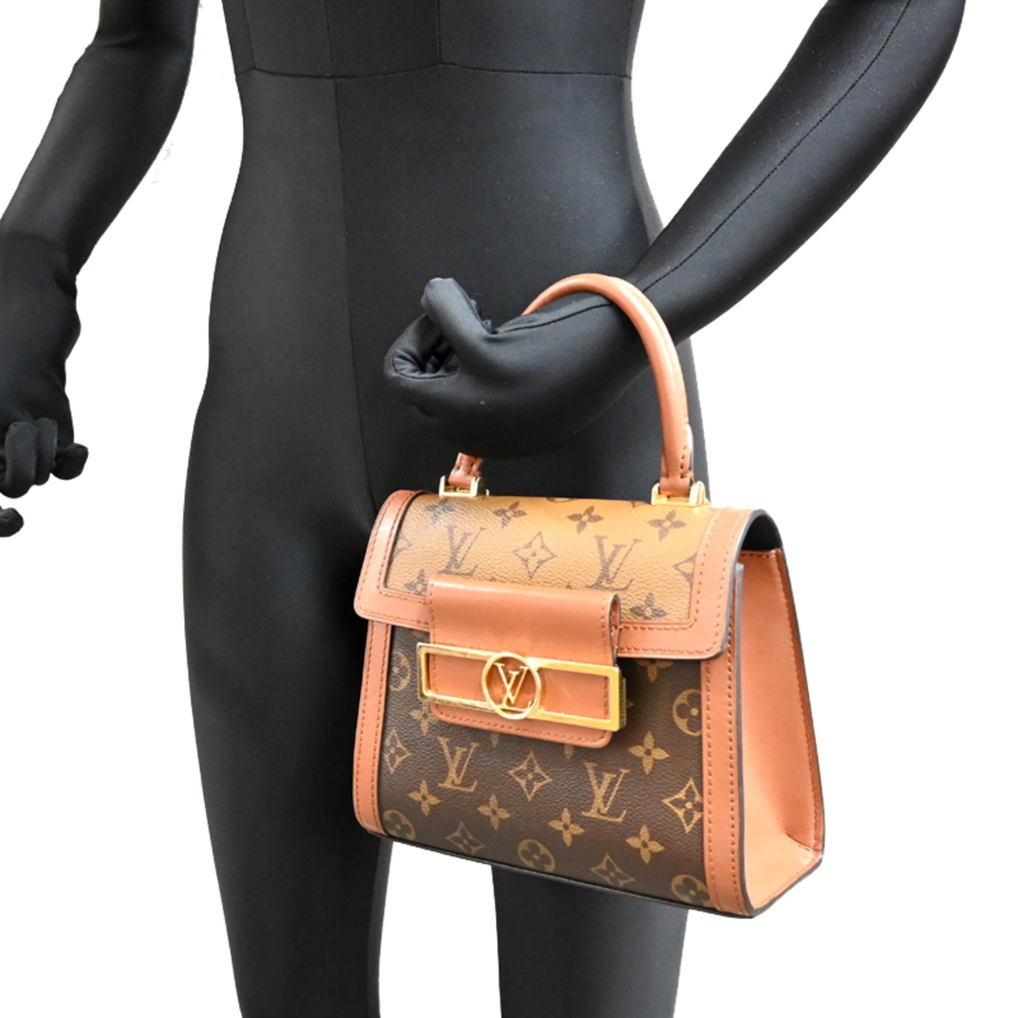 Louis Vuitton Louis Vuitton Dauphine Capital Women's Shoulder Bag M46751 (Discontinued) Monogram Reverse (Brown) Size ONE SIZE - 9 Thumbnail