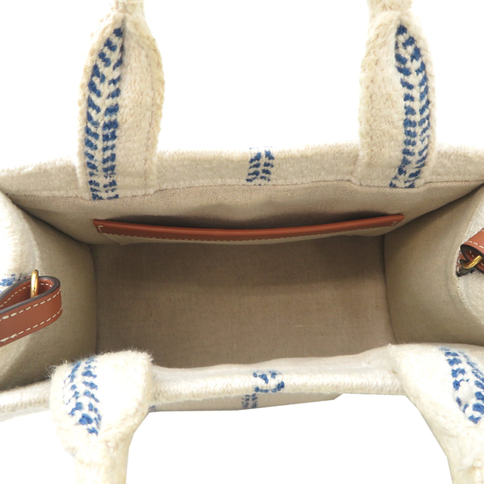 Celine Celine Small Cabas Thais Women's Handbag 199162EYI Cotton White Size ONE SIZE - 7 Thumbnail