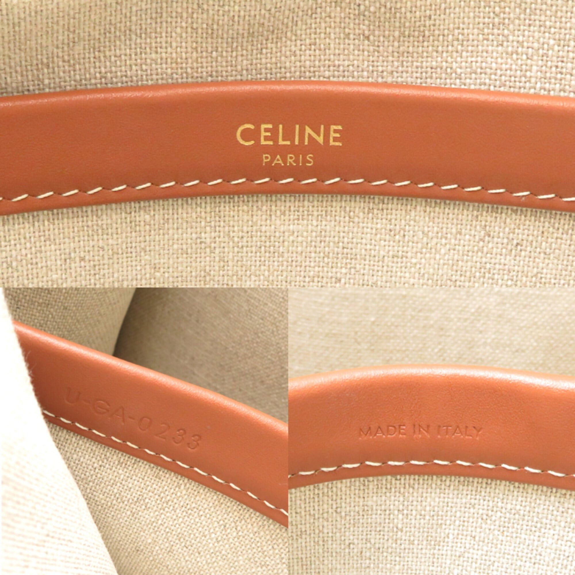 Celine Celine Small Cabas Thais Women's Handbag 199162EYI Cotton White Size ONE SIZE - 8 Thumbnail