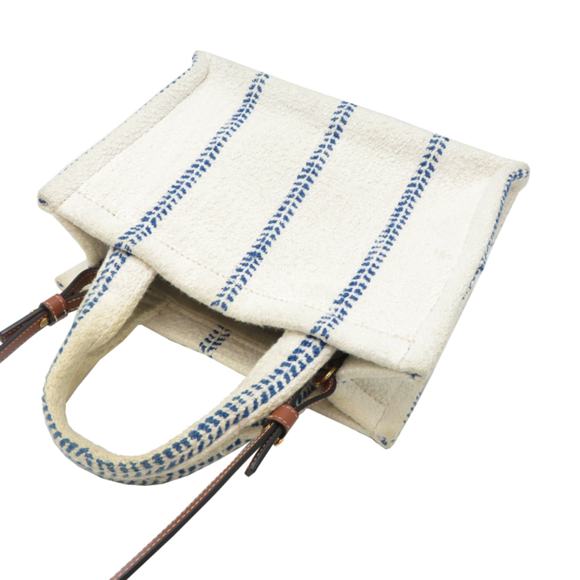 Celine Celine Small Cabas Thais Women's Handbag 199162EYI Cotton White Size ONE SIZE - 4 Thumbnail
