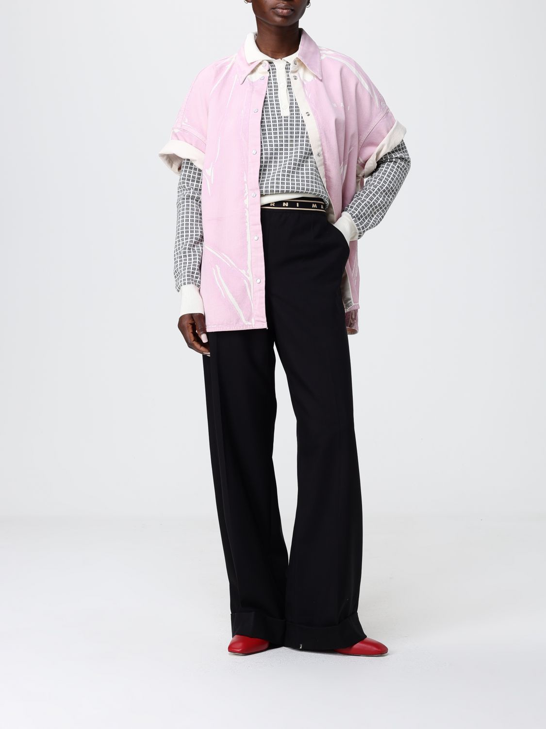 Marni Marni Polo Shirt Woman Grey Size M / US 6-8 / IT 42-44 - 2 Thumbnail