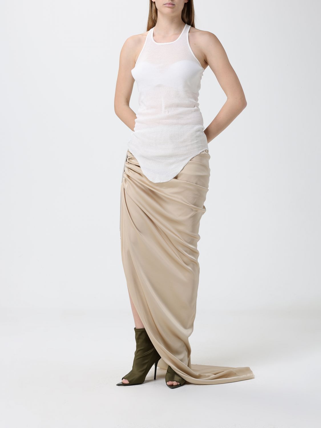 Rick Owens Rick Owens Skirt Woman Beige Size 28" / US 6 / IT 42 - 2 Thumbnail