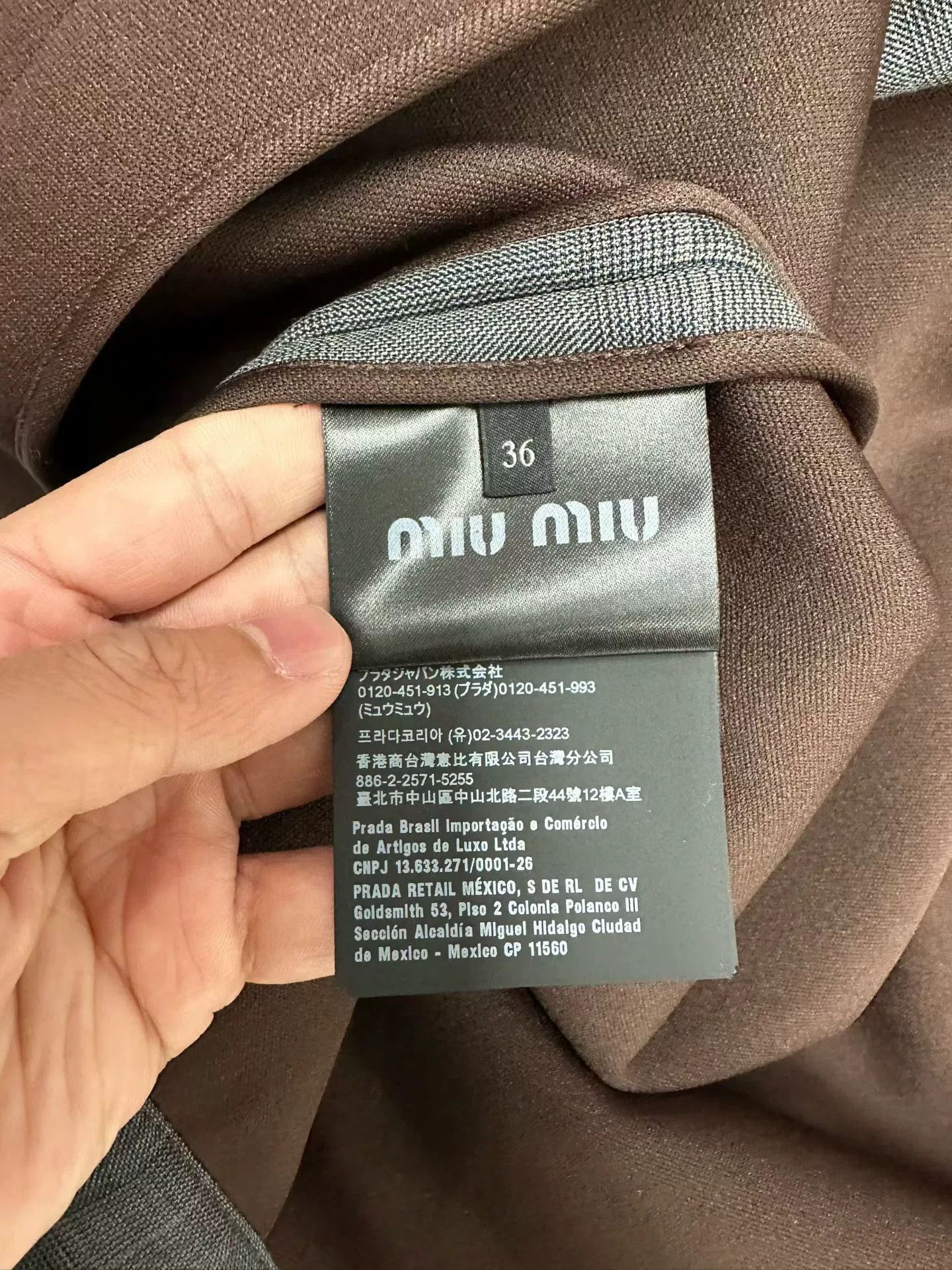 Miu Miu Miu Miu Leather Collar Plaid Zip Jacket Size 36 Size XS / US 0-2 / IT 36-38 - 5 Thumbnail