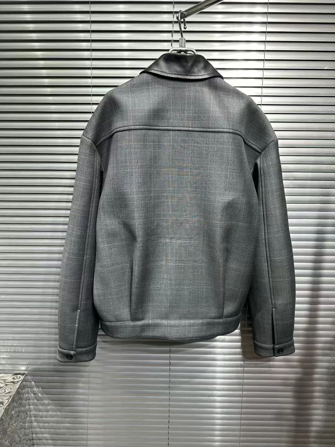 Miu Miu Miu Miu Leather Collar Plaid Zip Jacket Size 36 Size XS / US 0-2 / IT 36-38 - 3 Thumbnail