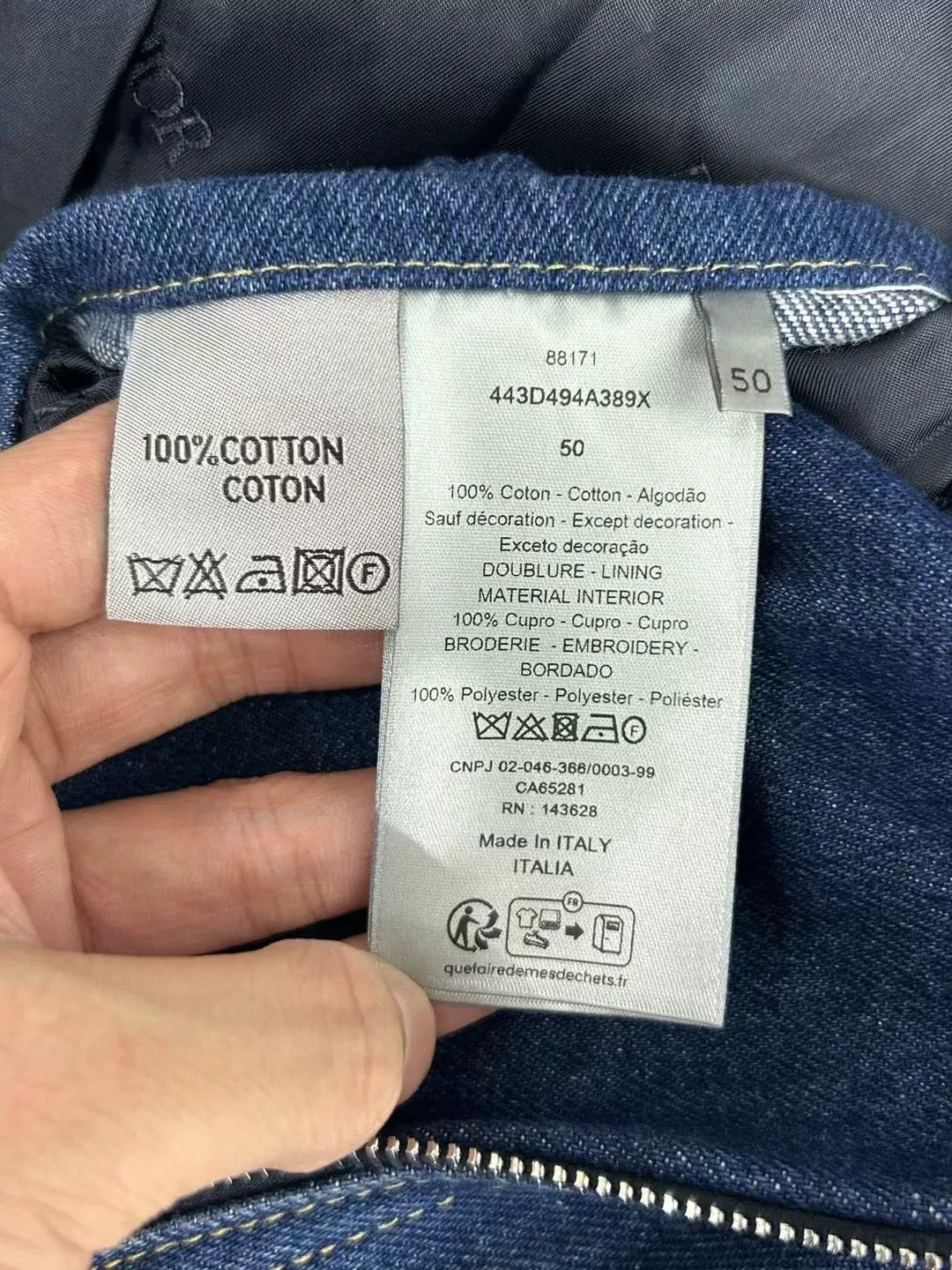 Dior Dior Embroidered Logo Zip Denim Hoodie 50 Size US M / EU 48-50 / 2 - 5 Thumbnail