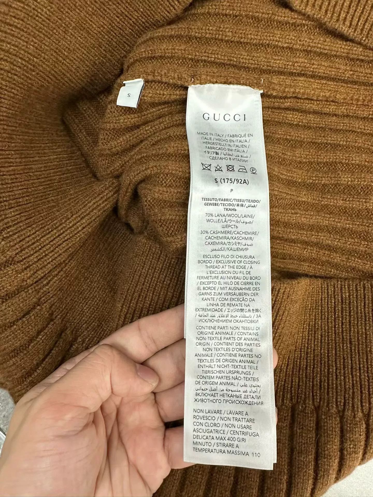 Gucci Gucci Ribbed Wool Cashmere Cardigan S Size US S / EU 44-46 / 1 - 5 Thumbnail