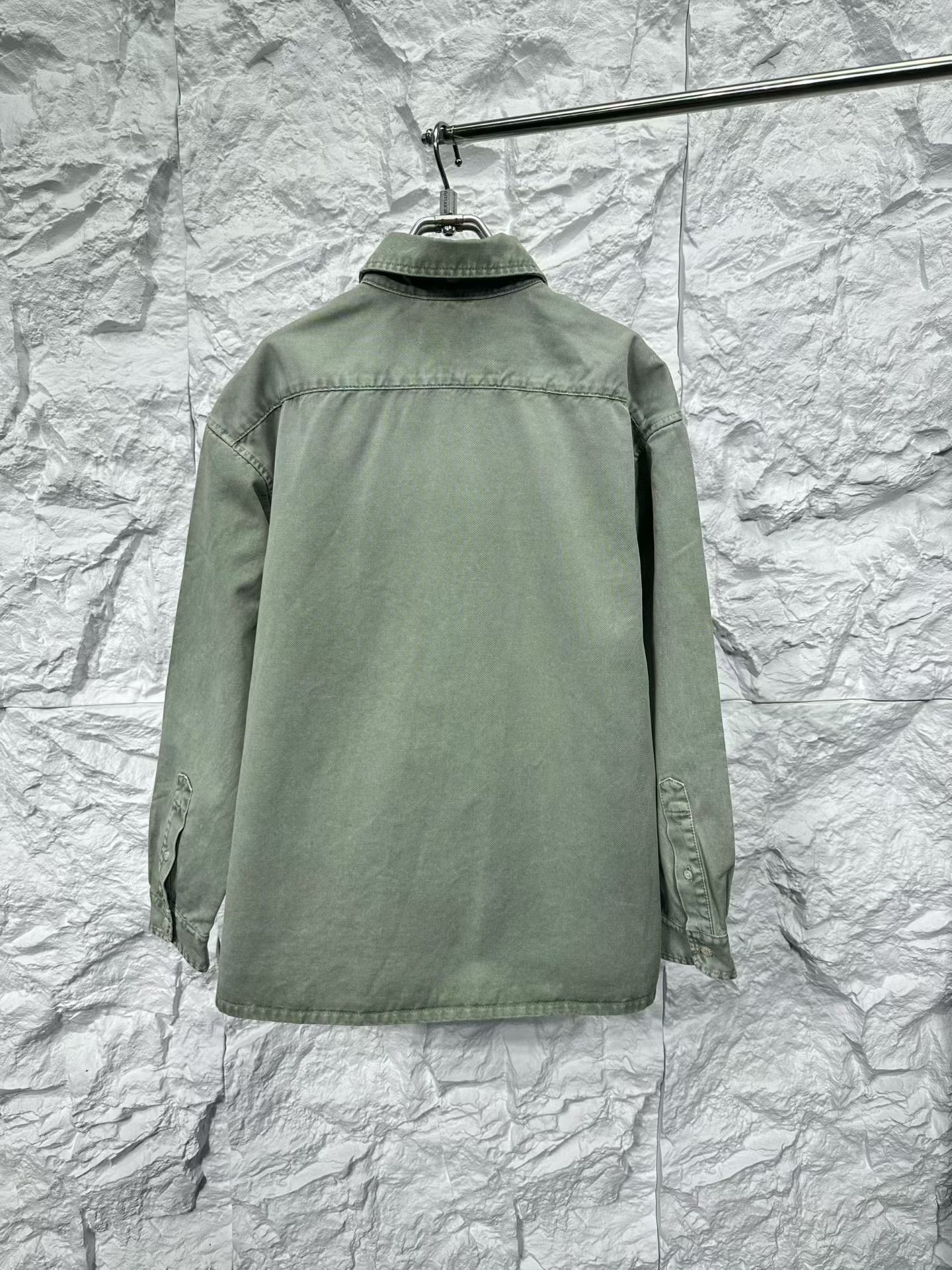 Miu Miu Miu Miu Embroidered Logo Gabardine Shirt Size 36 Size XS / US 0-2 / IT 36-38 - 3 Thumbnail