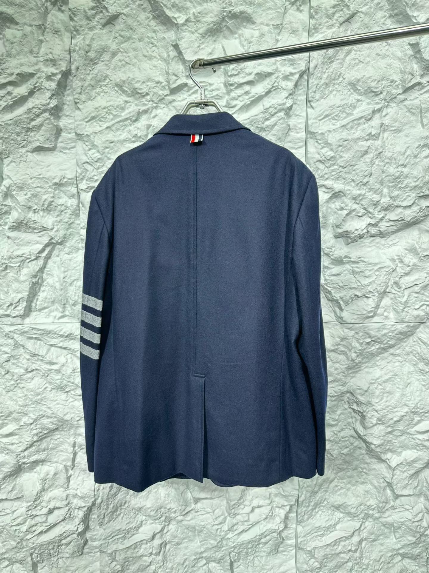 Thom Browne Thom Browne 4-Bar Navy Wool Blazer 40R Size 40R - 3 Thumbnail