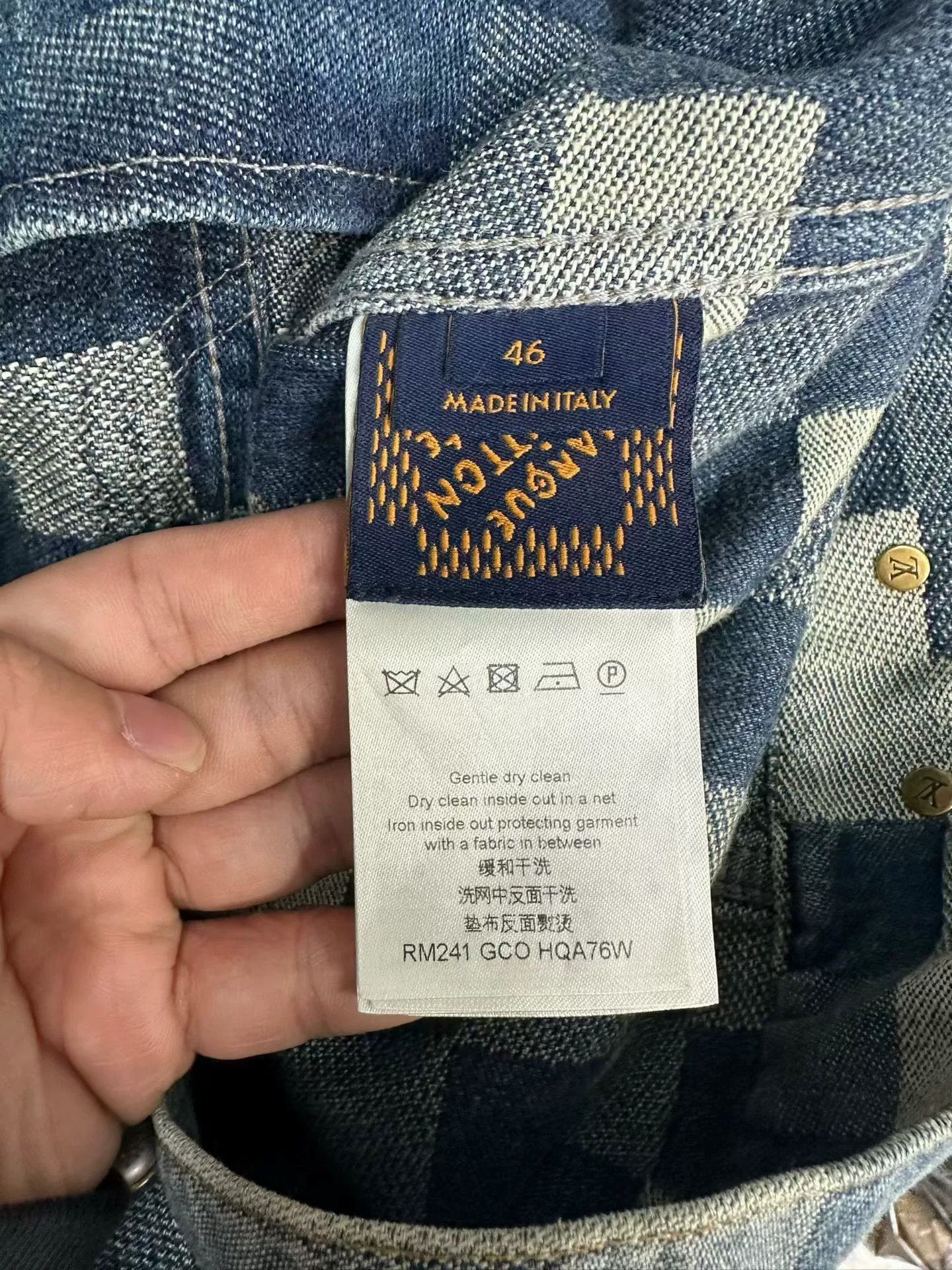 Louis Vuitton Louis Vuitton Damier Mosaic Denim Jacket 46 Size US S / EU 44-46 / 1 - 5 Thumbnail