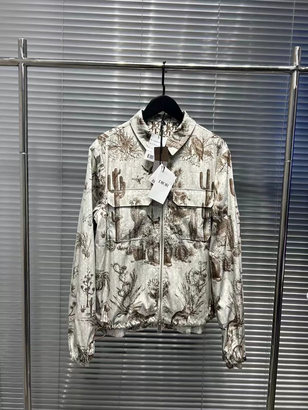 Dior Dior x Travis Scott Cactus Print Zip Jacket Size 48 Size US M / EU 48-50 / 2 - 2 Thumbnail