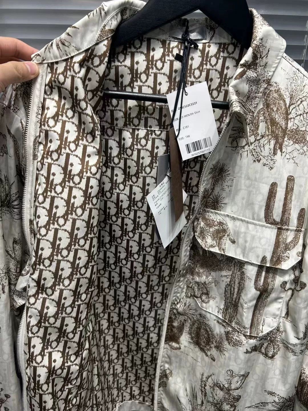 Dior Dior x Travis Scott Cactus Print Zip Jacket Size 48 Size US M / EU 48-50 / 2 - 4 Thumbnail
