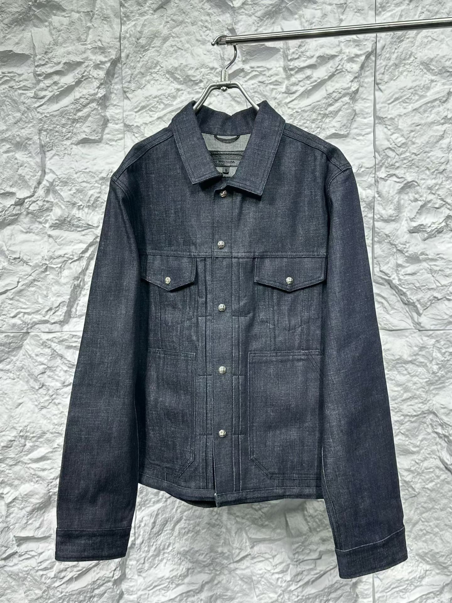 Chrome Hearts Chrome Hearts Silver Scroll Denim Jacket L Size US L / EU 52-54 / 3 - 4 Thumbnail