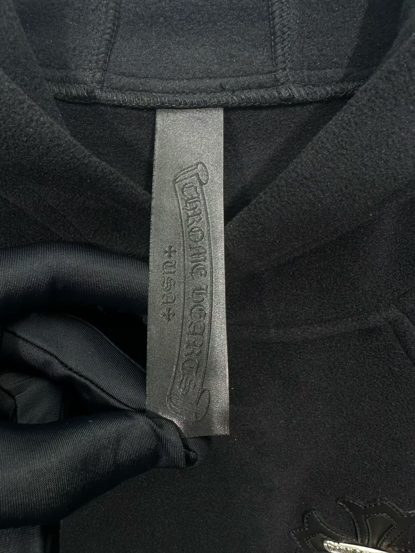 Chrome Hearts Chrome Hearts Leather Cross Fleece Hoodie Size L Size US L / EU 52-54 / 3 - 5 Thumbnail