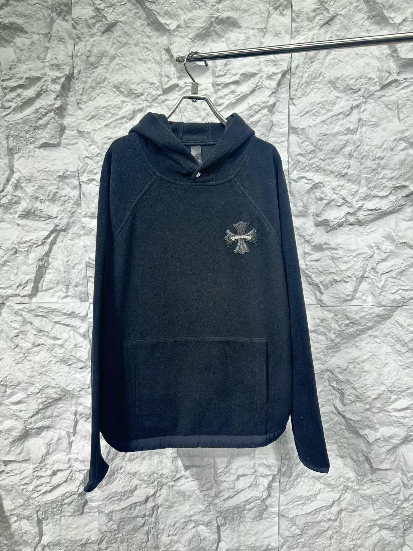 Chrome Hearts Chrome Hearts Leather Cross Fleece Hoodie Size L Size US L / EU 52-54 / 3 - 2 Thumbnail
