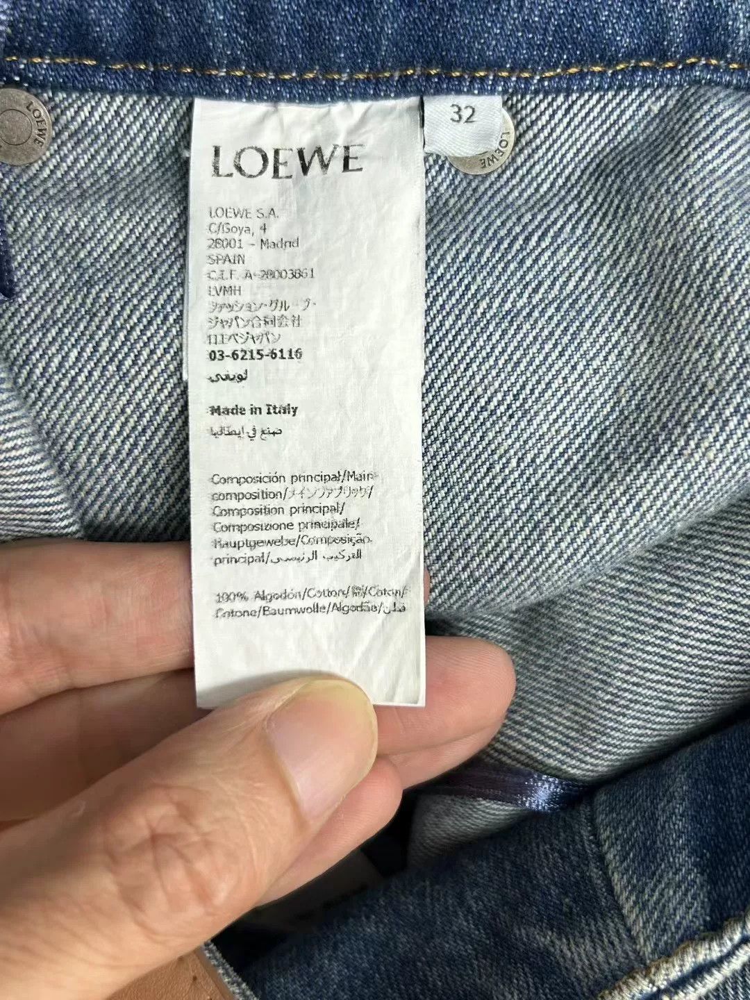 Loewe Loewe Cropped Voluminous Denim Jeans Size 32 Size 24" / US 00 / IT 34 - 5 Thumbnail