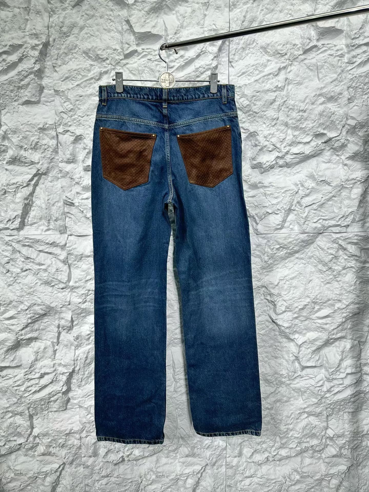 Louis Vuitton Louis Vuitton Monogram Suede Pocket Denim Jeans Size 30 Size US 30 / EU 46 - 3 Thumbnail