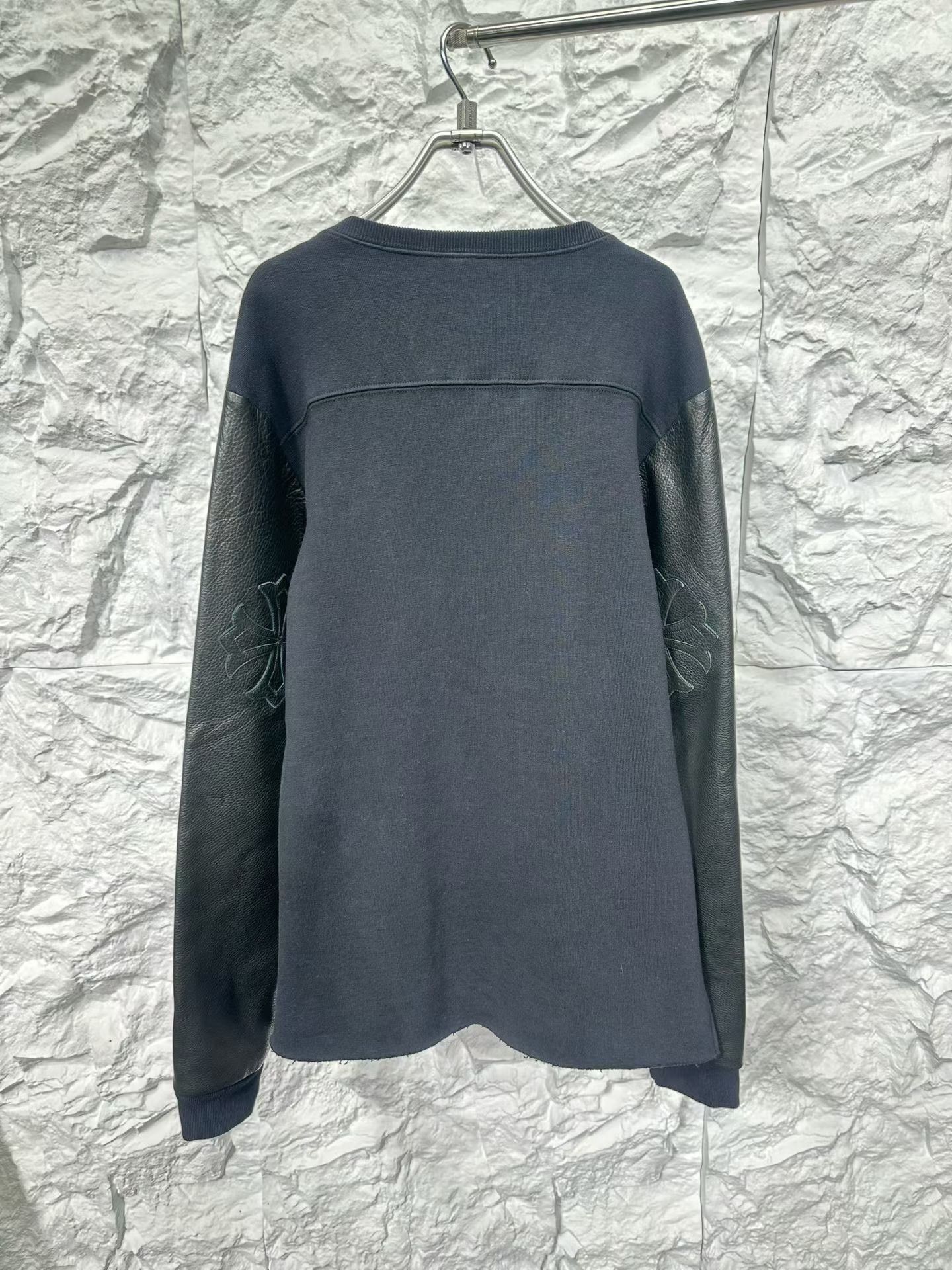 Chrome Hearts Chrome Hearts Leather Sleeve Cross Patch Sweatshirt L Size US L / EU 52-54 / 3 - 3 Thumbnail