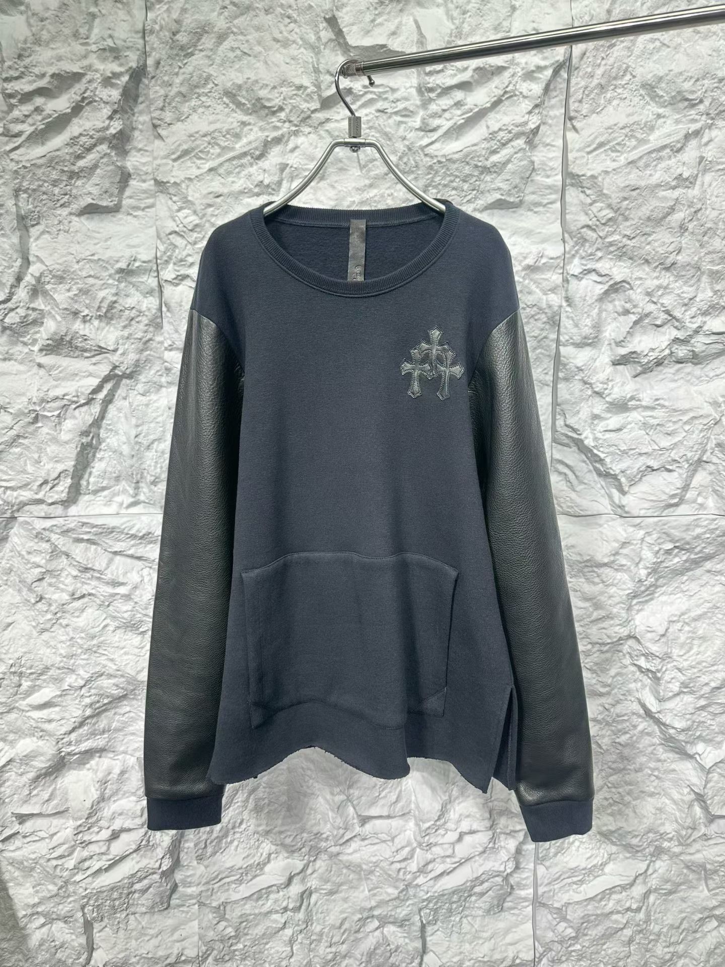Chrome Hearts Chrome Hearts Leather Sleeve Cross Patch Sweatshirt L Size US L / EU 52-54 / 3 - 2 Thumbnail