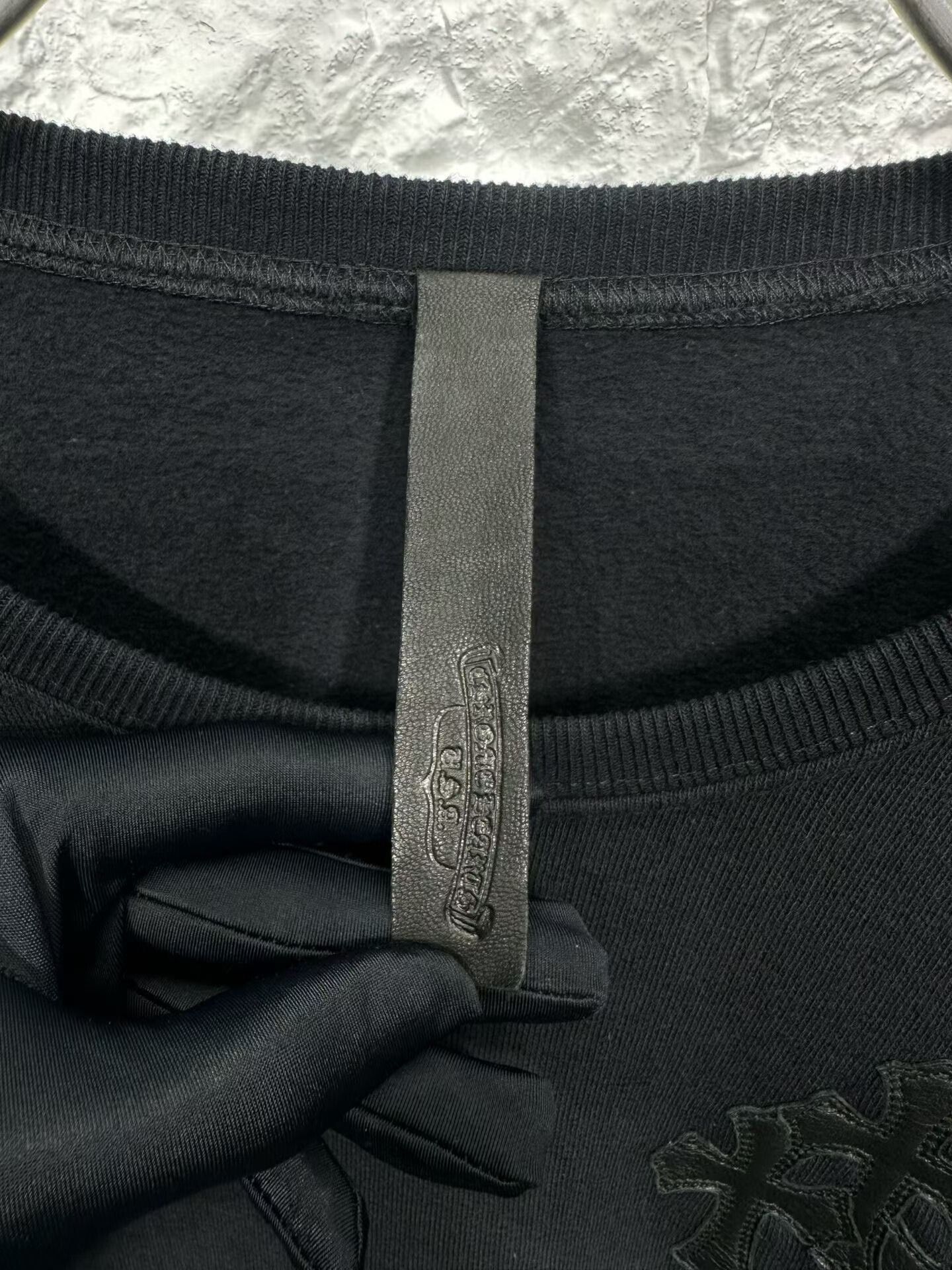 Chrome Hearts Chrome Hearts Leather Sleeve Cross Patch Sweatshirt L Size US L / EU 52-54 / 3 - 5 Thumbnail