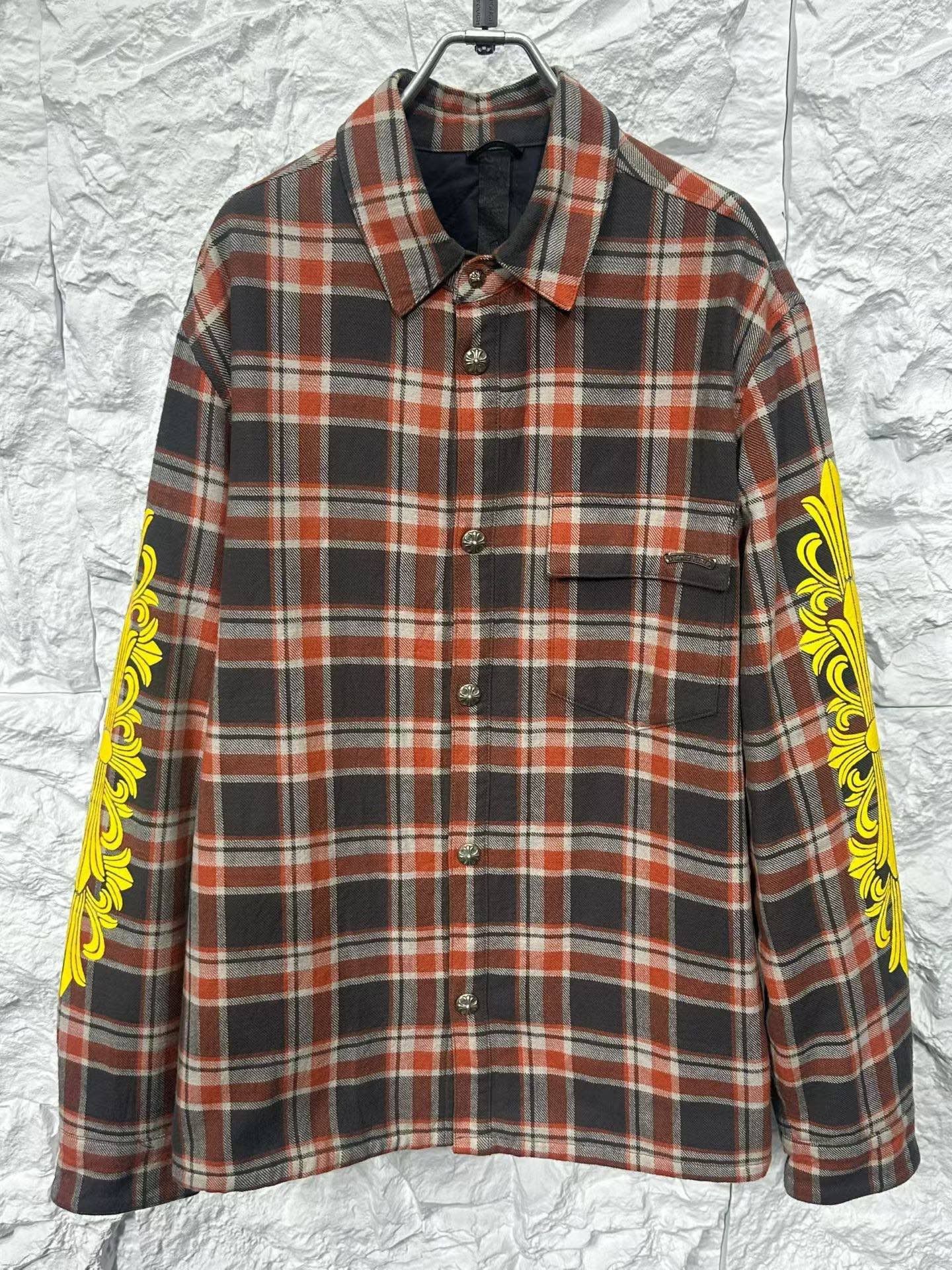 Chrome Hearts Chrome Hearts Plaid Yellow Floral Padded Jacket Size L Size US L / EU 52-54 / 3 - 4 Thumbnail