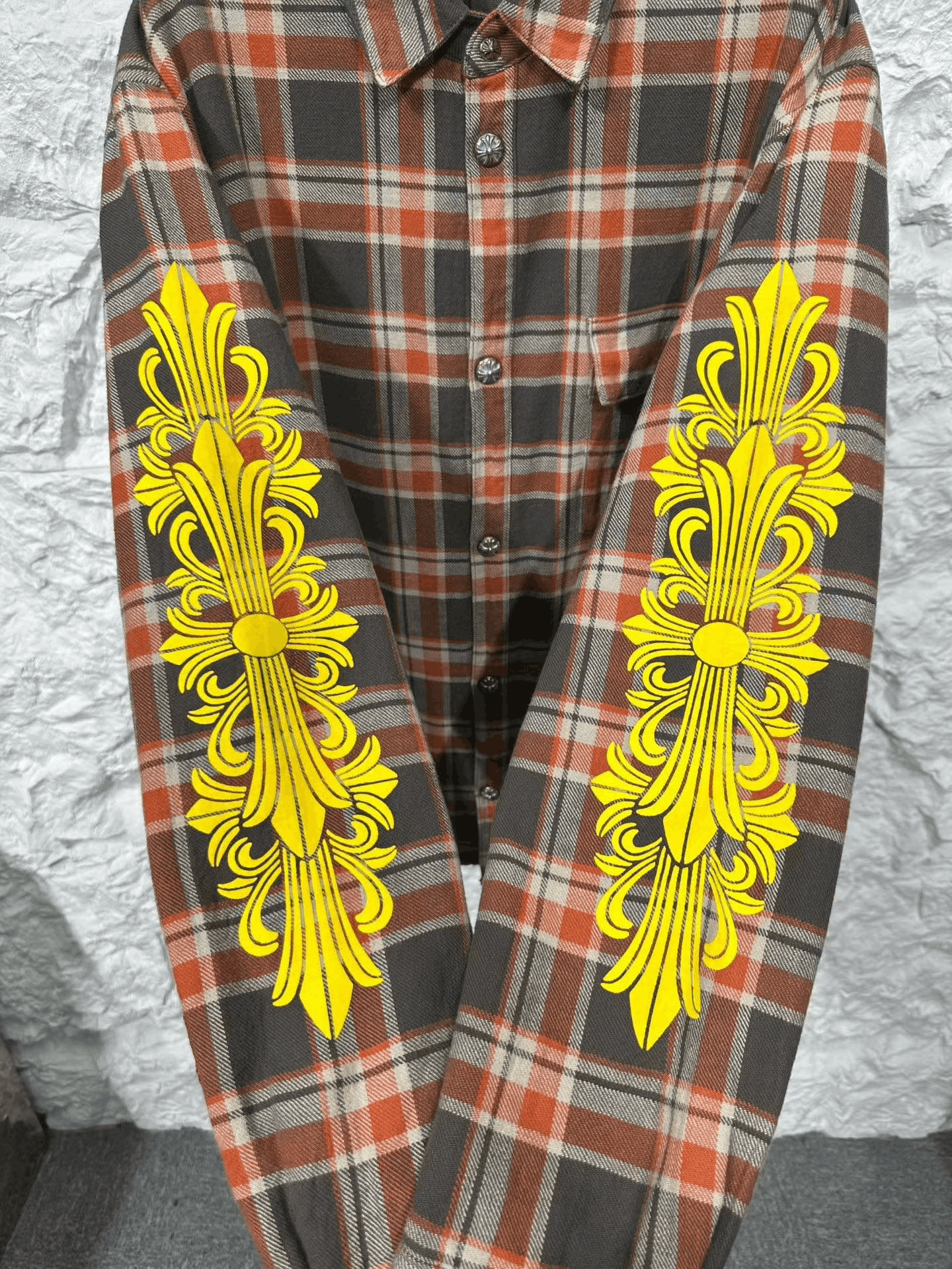 Chrome Hearts Chrome Hearts Plaid Yellow Graphic Padded Jacket XL Size US XL / EU 56 / 4 - 4 Thumbnail