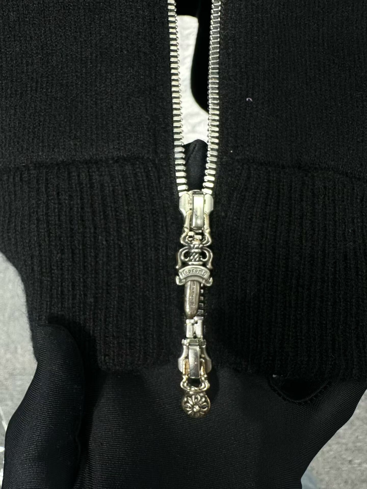 Chrome Hearts Chrome Hearts Scroll Cashmere Zip Hoodie L Size US L / EU 52-54 / 3 - 6 Thumbnail