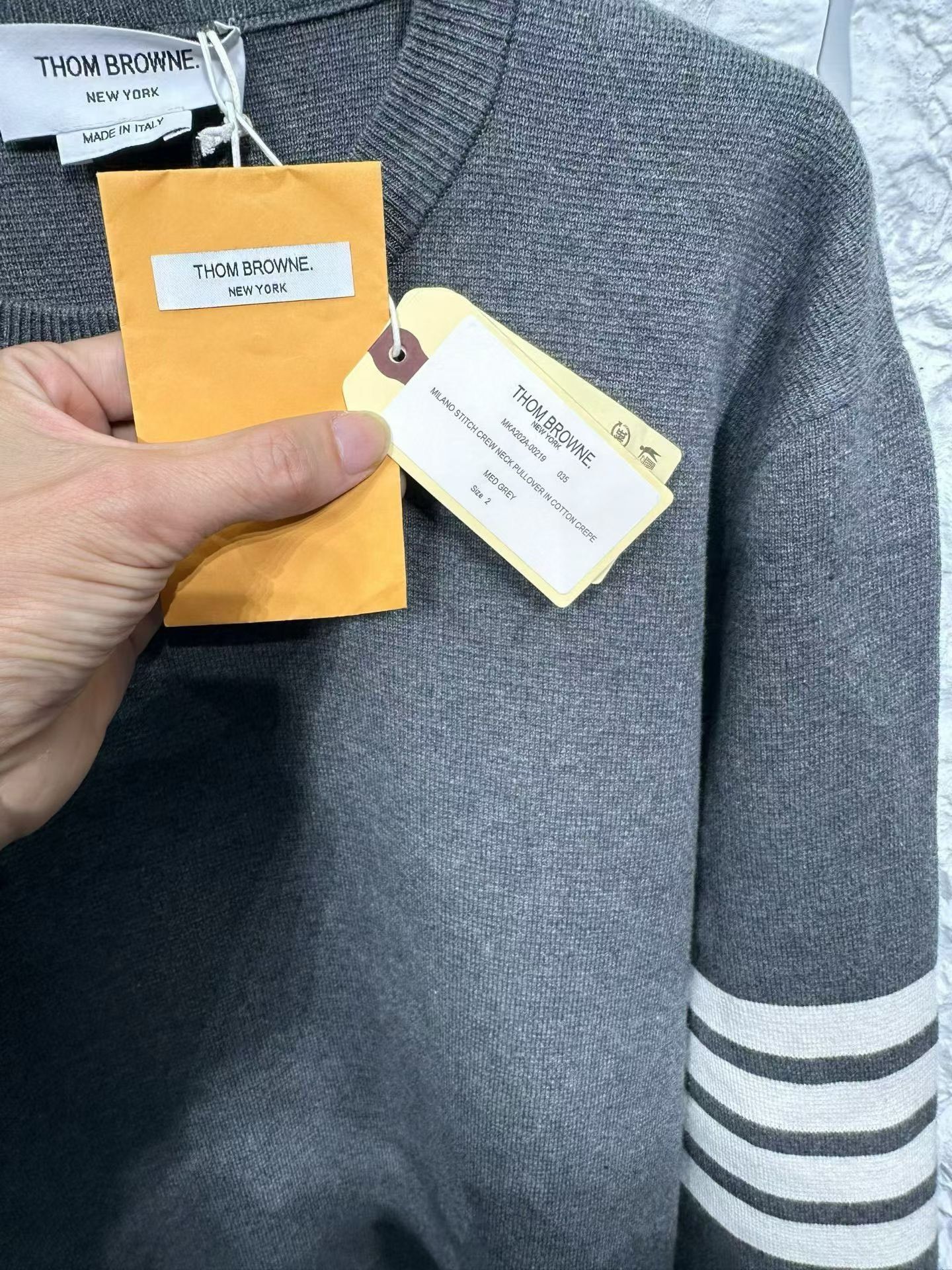 Thom Browne Thom Browne 4-Bar Milano Stitch Pullover Size 2 Size US M / EU 48-50 / 2 - 4 Thumbnail