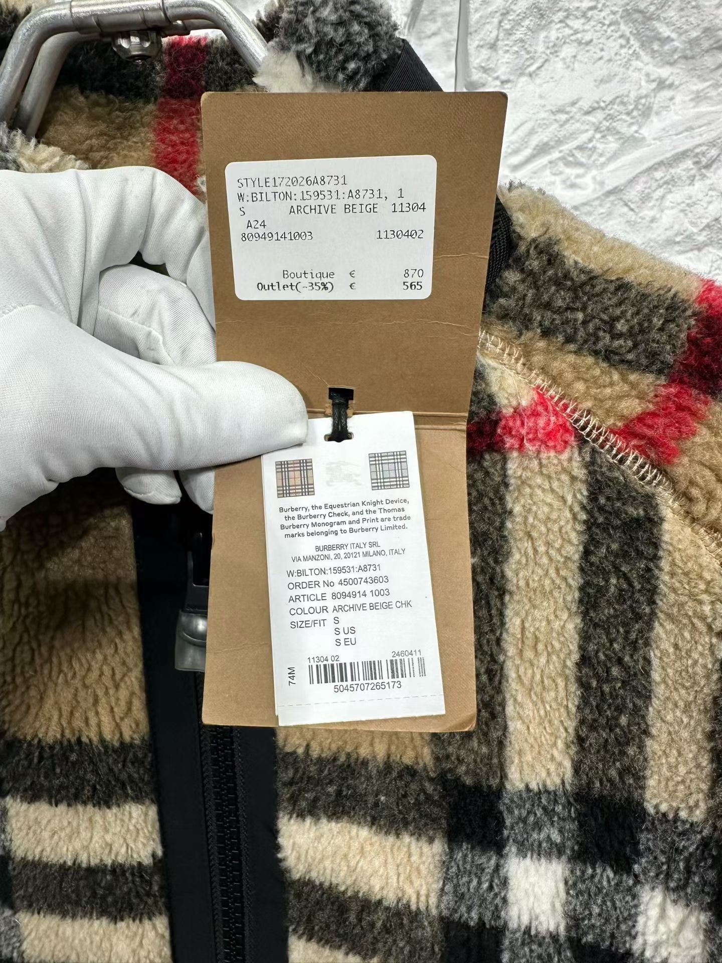Burberry Burberry Archive Check Fleece Jacket Size S Size S / US 4 / IT 40 - 4 Thumbnail