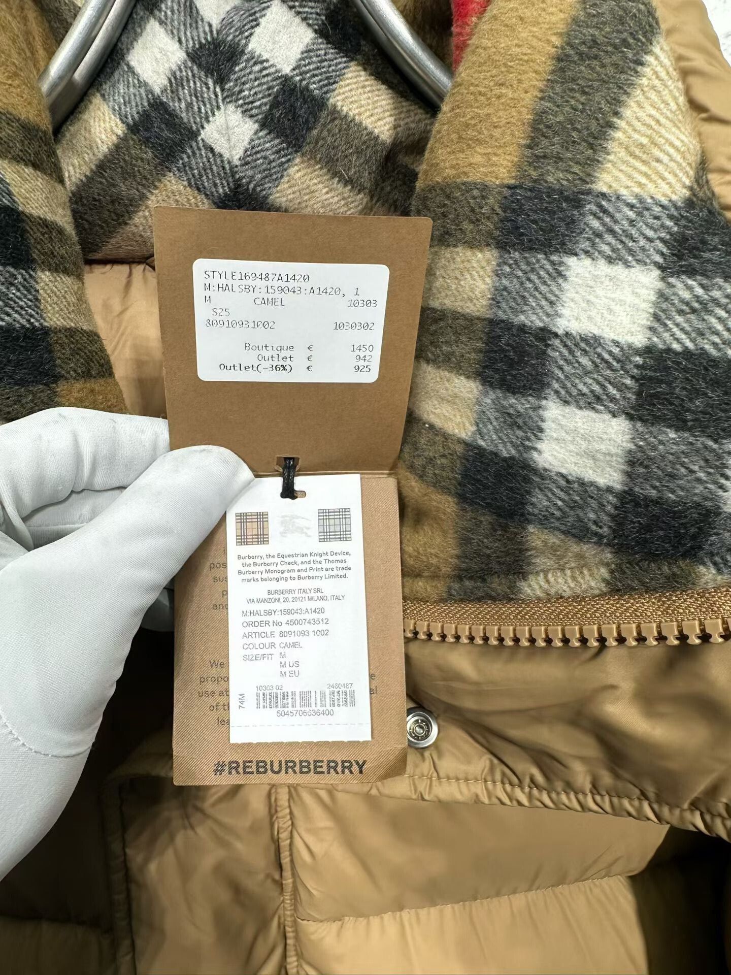 Burberry Burberry Check Lining Puffer Jacket Size M Size US M / EU 48-50 / 2 - 4 Thumbnail